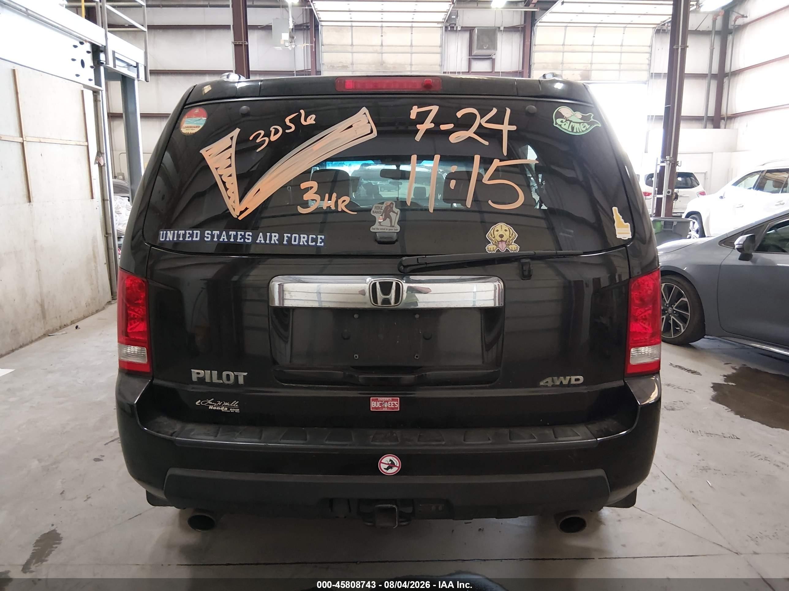 2011 Honda Pilot Ex-l Черный vin: 5FNYF4H71BB010938