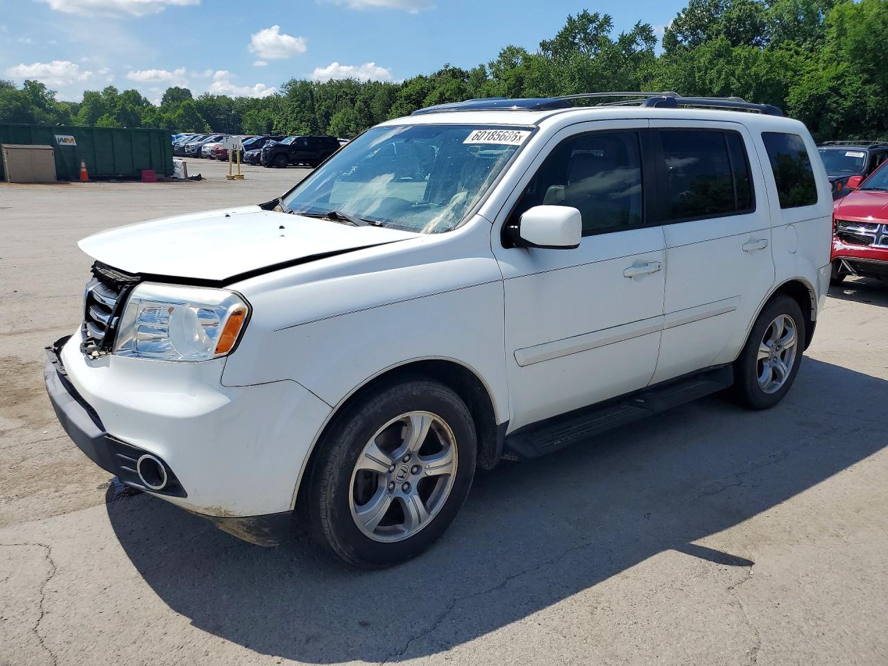 2013 Honda Pilot Exln White vin: 5FNYF4H71DB038306