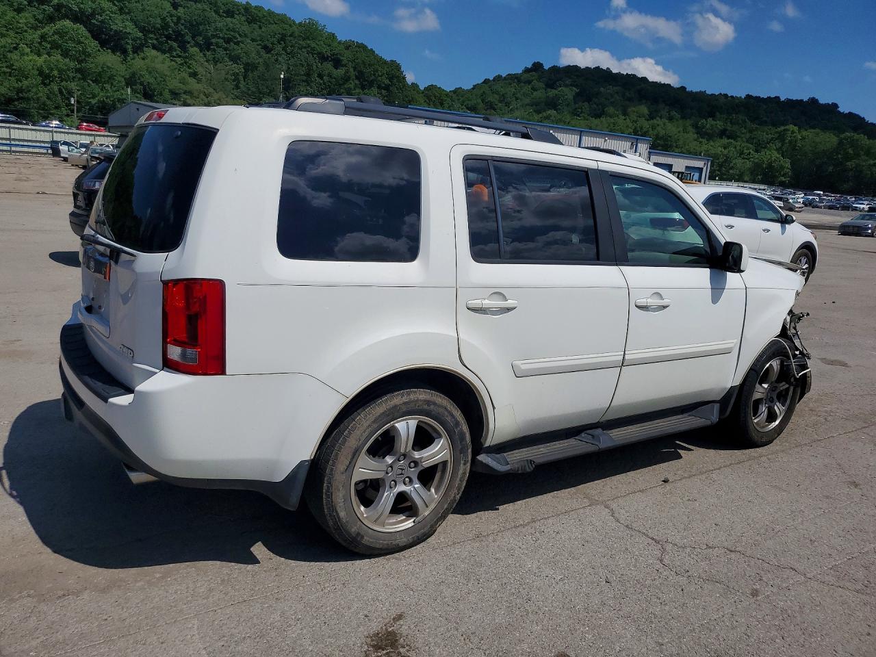 2013 Honda Pilot Exln White vin: 5FNYF4H71DB038306