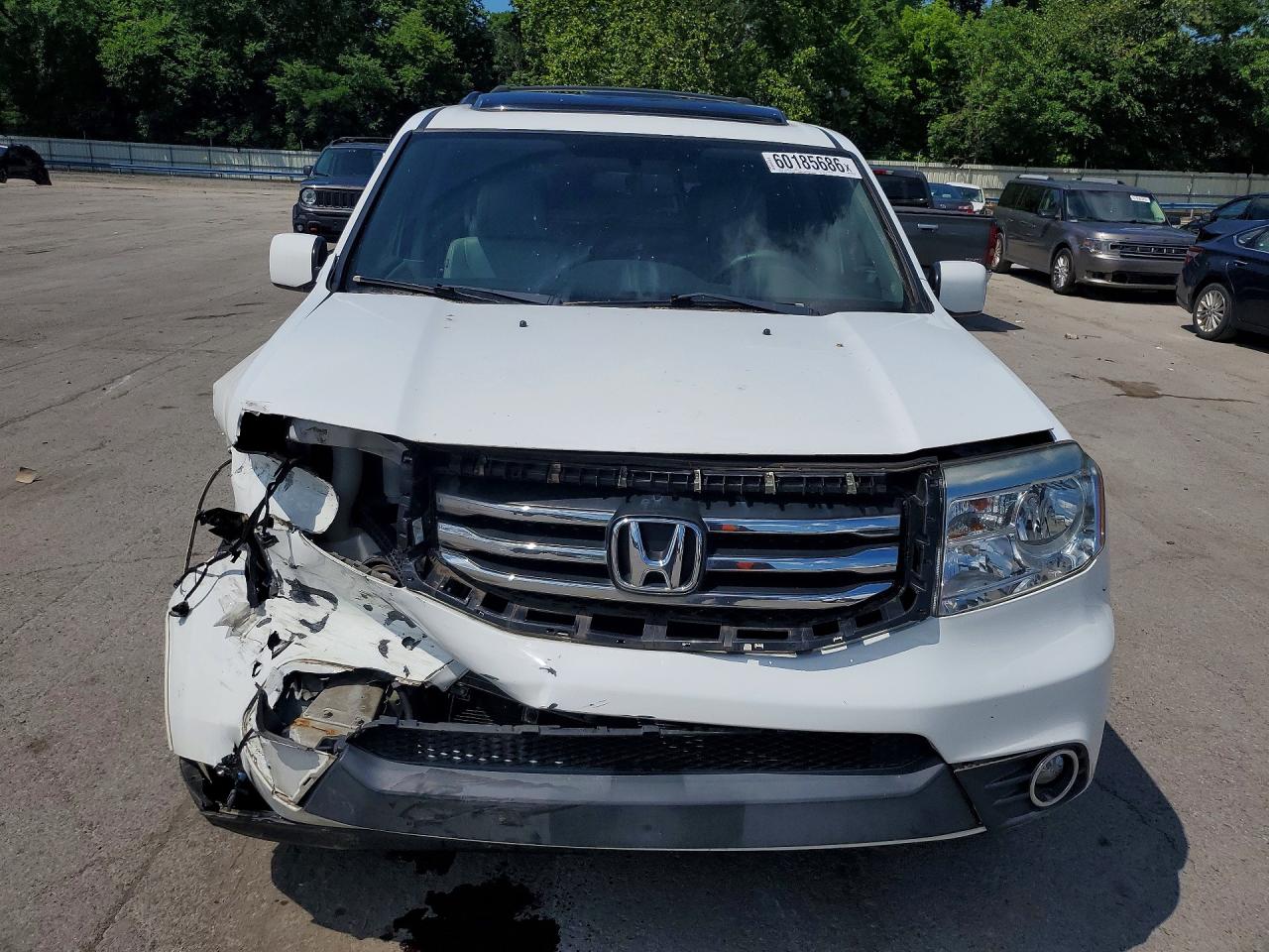2013 Honda Pilot Exln White vin: 5FNYF4H71DB038306