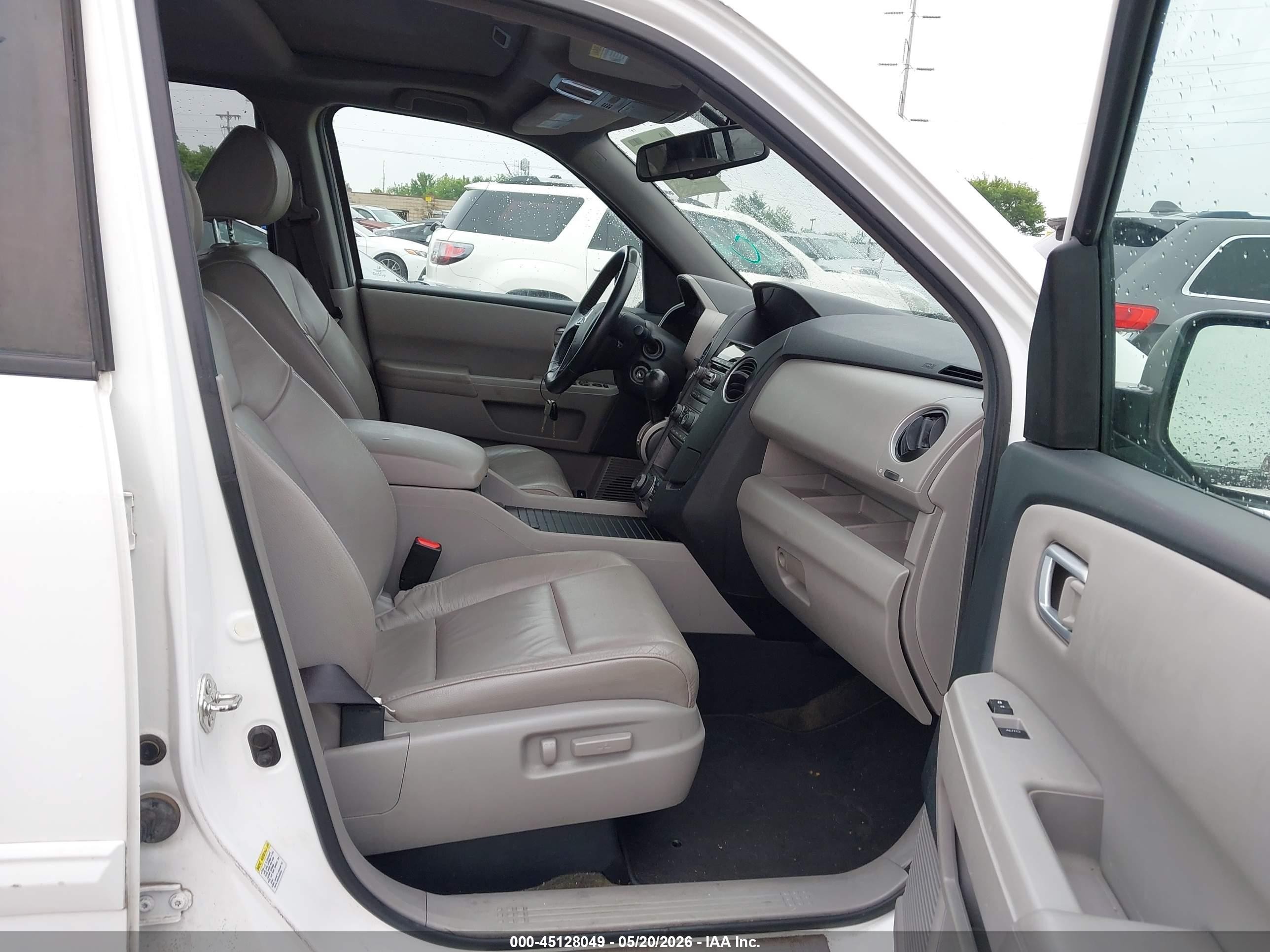 2013 Honda Pilot Ex-l White vin: 5FNYF4H71DB065263
