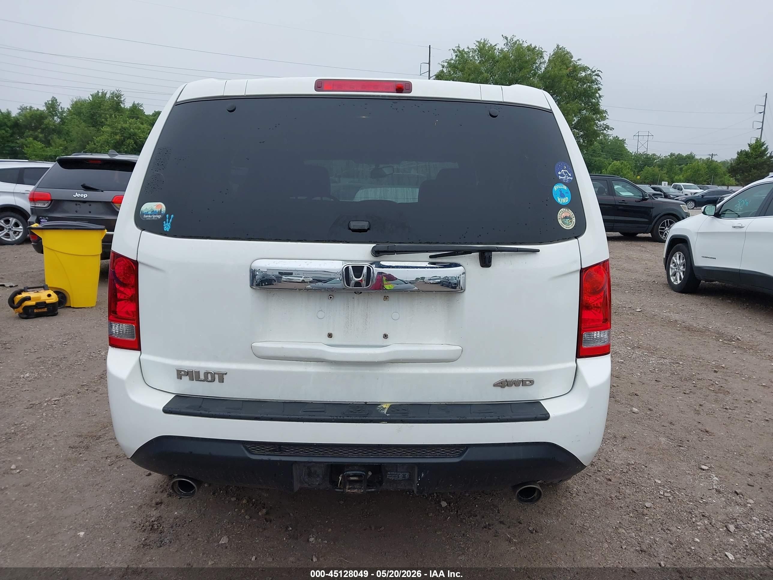 2013 Honda Pilot Ex-l White vin: 5FNYF4H71DB065263