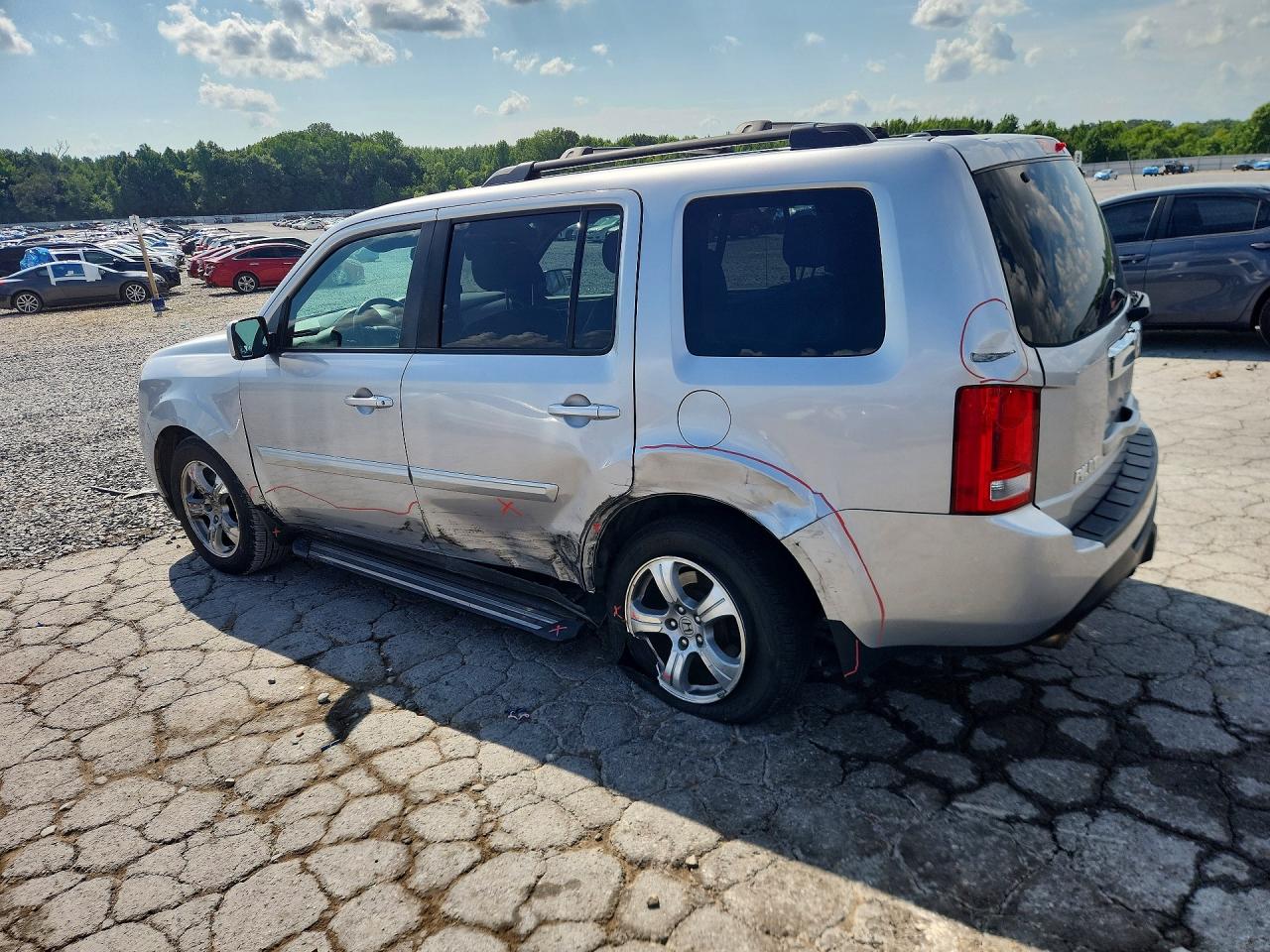 2013 Honda Pilot Exln Silver vin: 5FNYF4H71DB078059