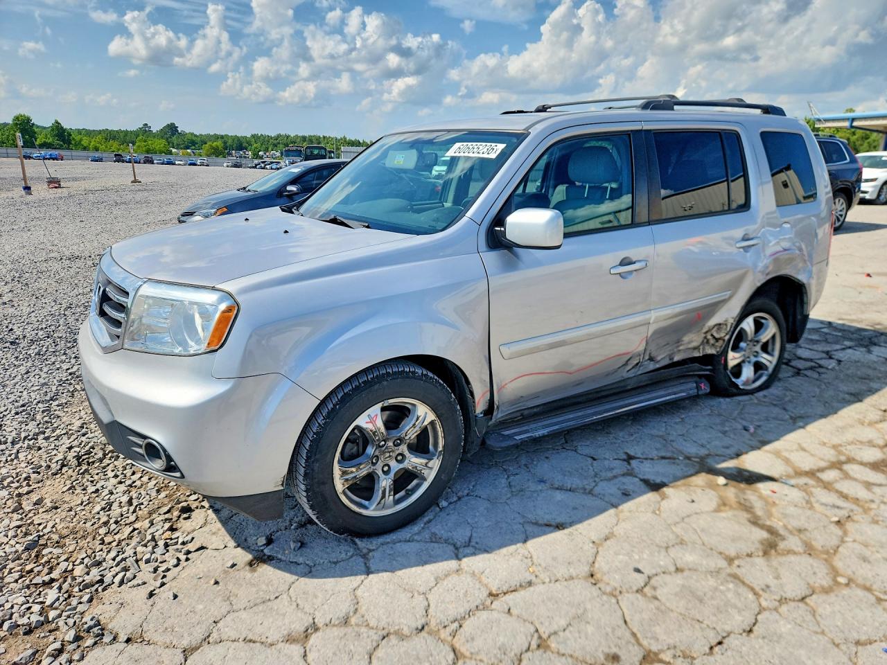 2013 Honda Pilot Exln Silver vin: 5FNYF4H71DB078059