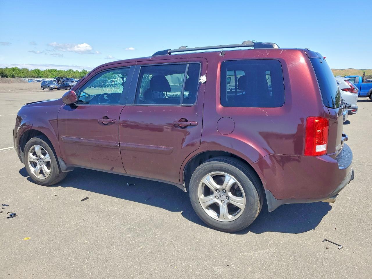 2015 Honda Pilot Exln Maroon vin: 5FNYF4H71FB049664