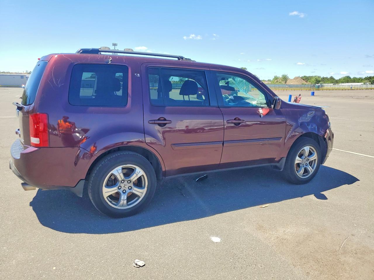 2015 Honda Pilot Exln Maroon vin: 5FNYF4H71FB049664