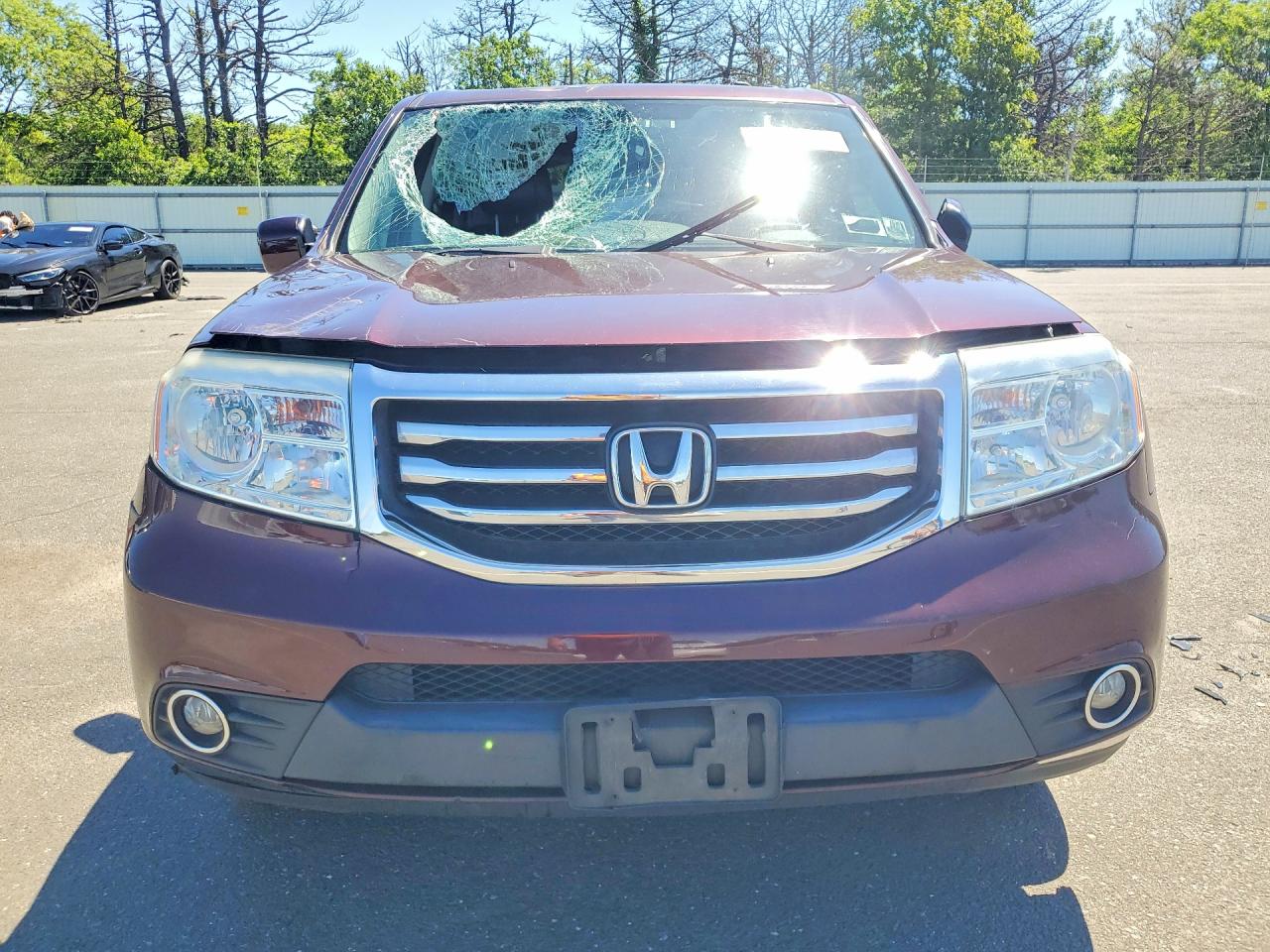 2015 Honda Pilot Exln Maroon vin: 5FNYF4H71FB049664