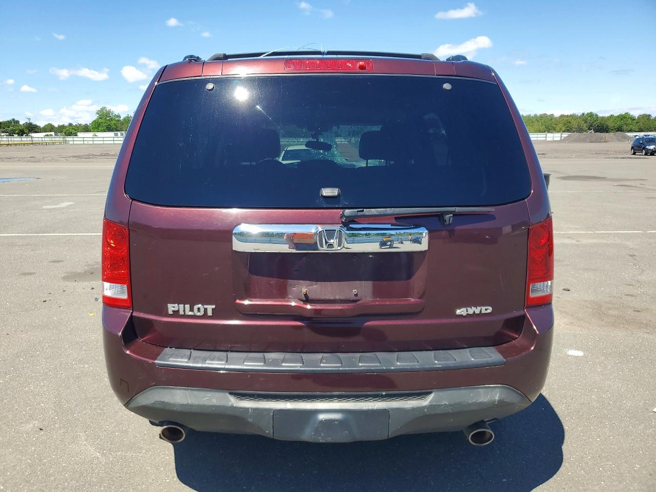 2015 Honda Pilot Exln Maroon vin: 5FNYF4H71FB049664