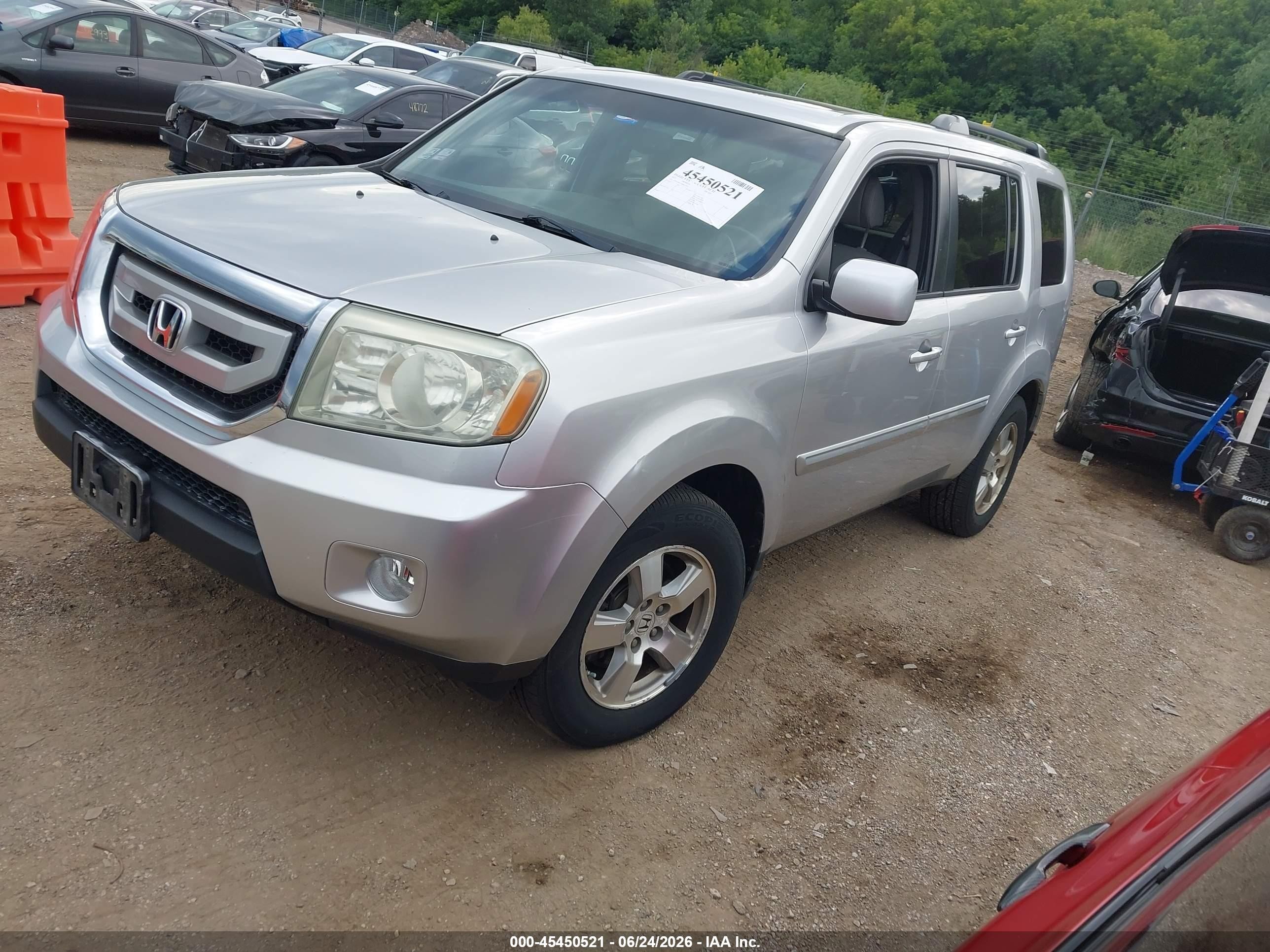 2011 Honda Pilot Ex-l Silver vin: 5FNYF4H72BB032933