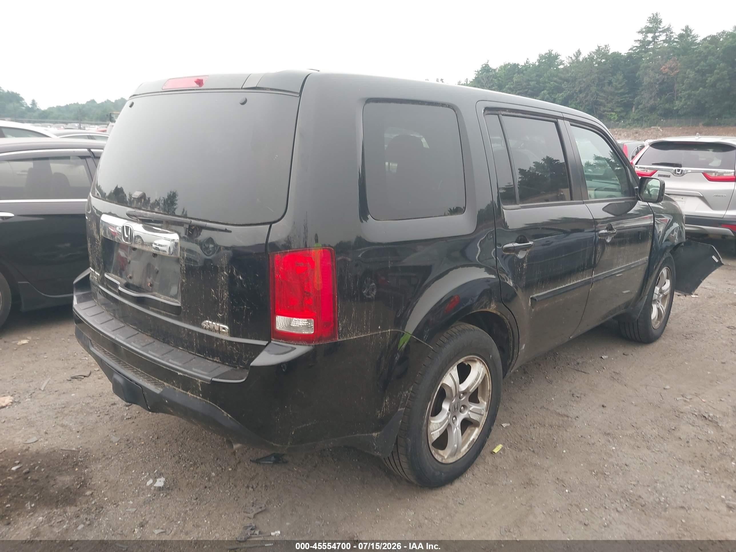 2012 Honda Pilot Ex-l Черный vin: 5FNYF4H72CB017270