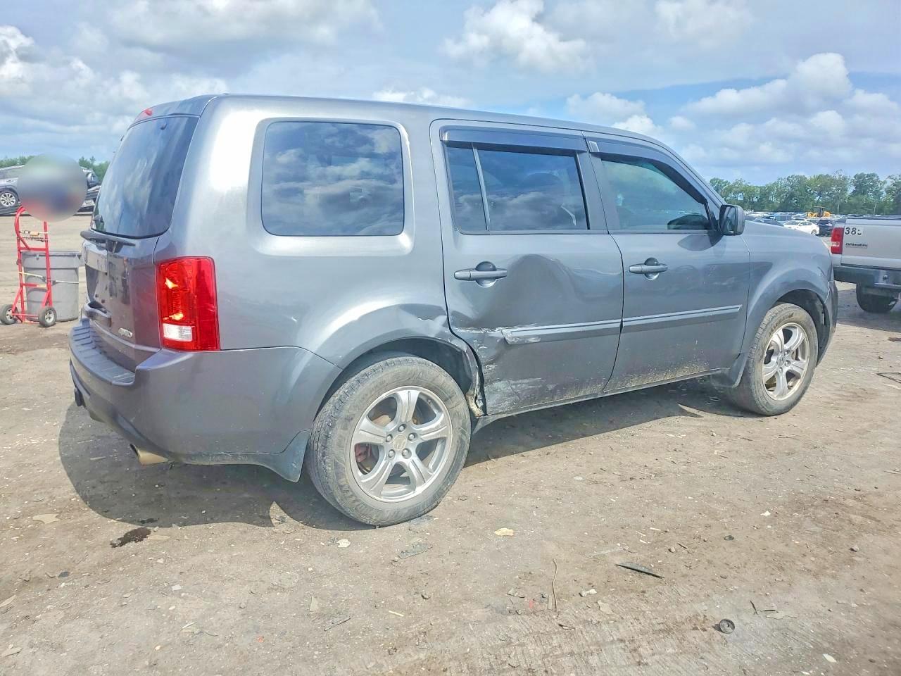 2012 Honda Pilot Exln Gray vin: 5FNYF4H72CB032755