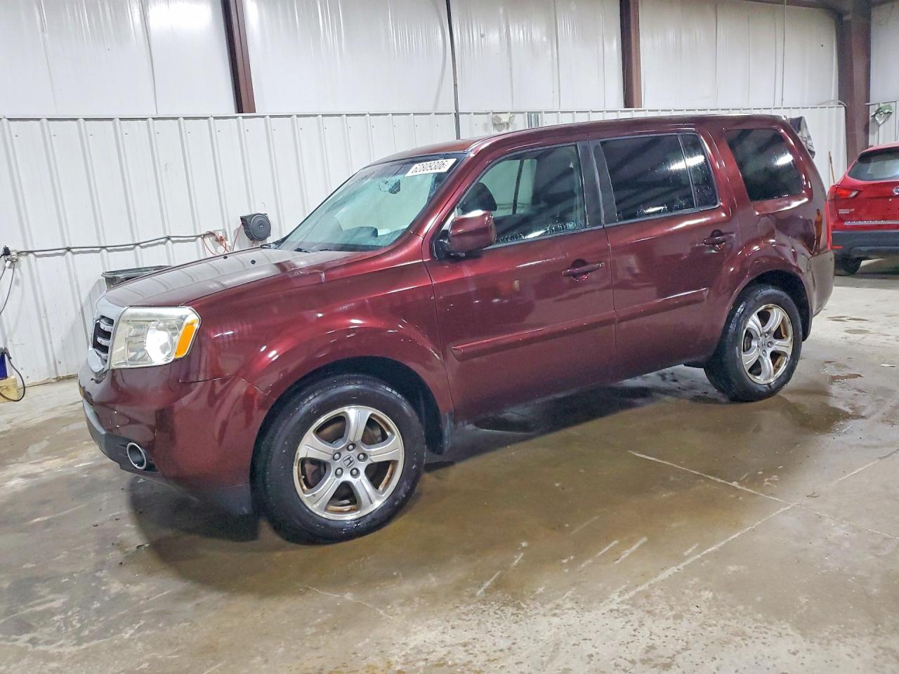 2012 Honda Pilot Exln Burgundy vin: 5FNYF4H72CB074293