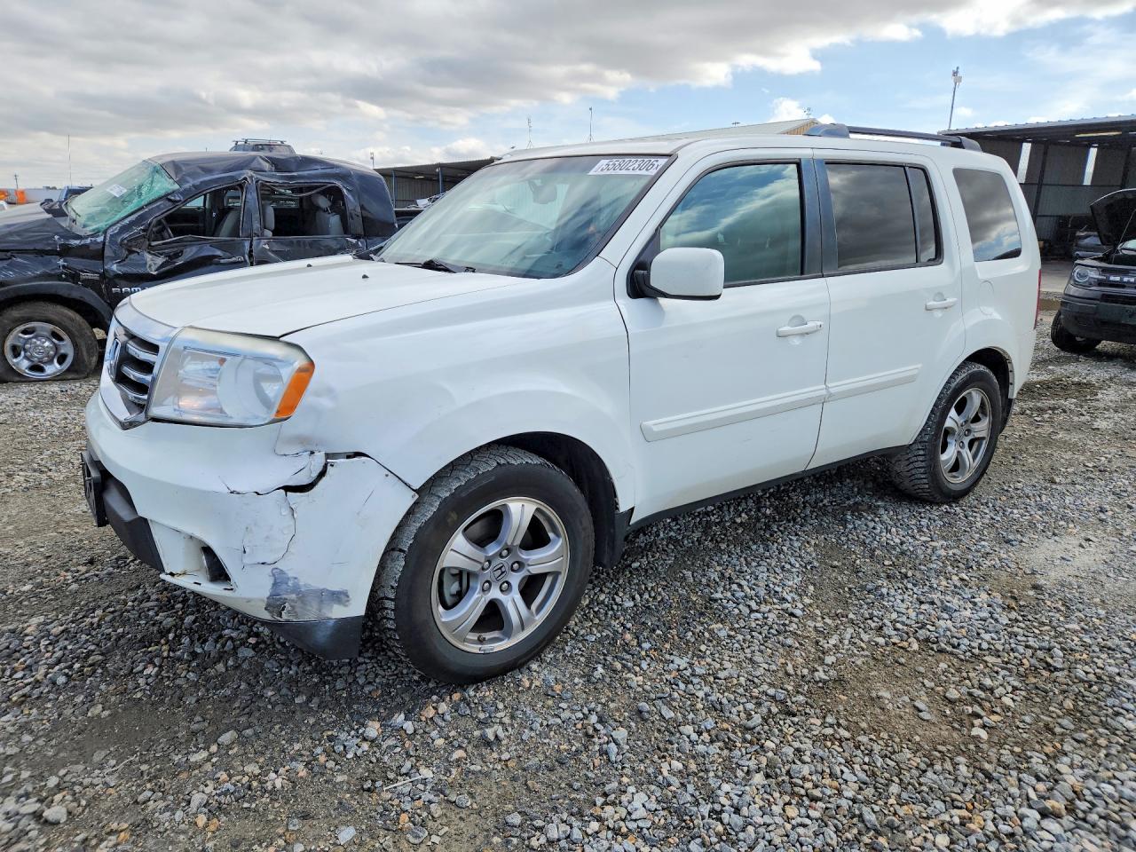 2013 Honda Pilot Exln Белый vin: 5FNYF4H72DB015844