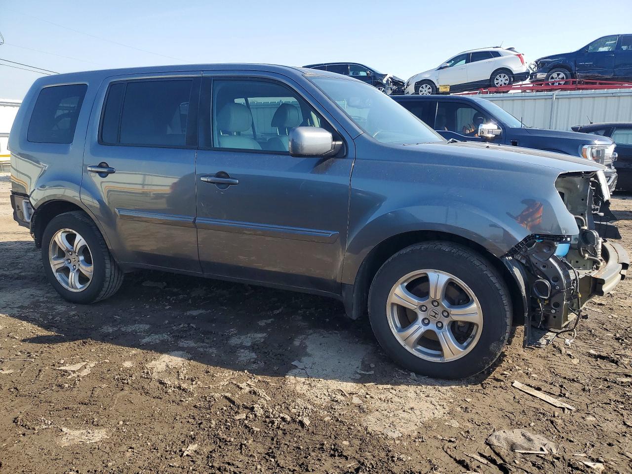 2013 Honda Pilot Exln Gray vin: 5FNYF4H72DB027489
