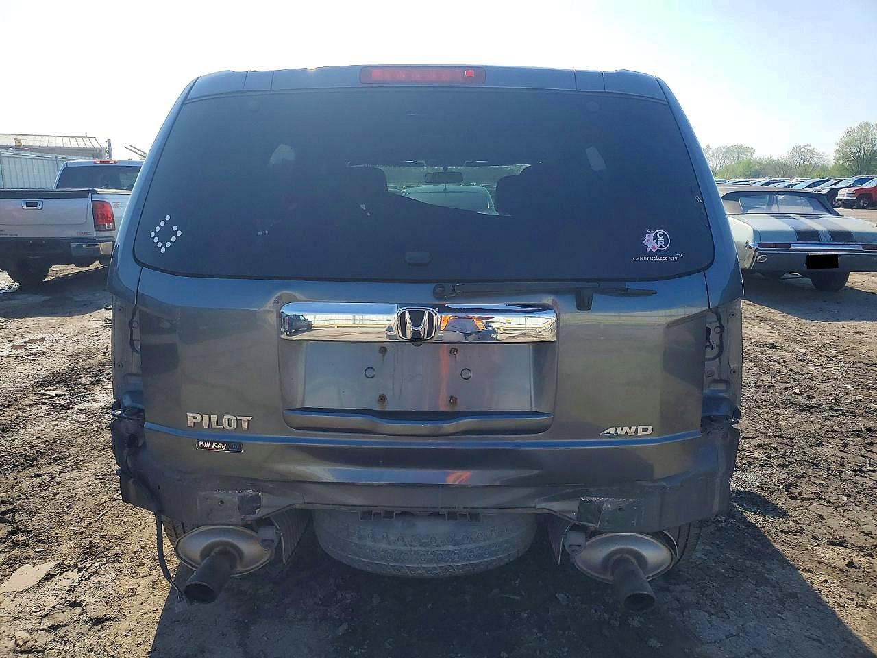 2013 Honda Pilot Exln Gray vin: 5FNYF4H72DB027489