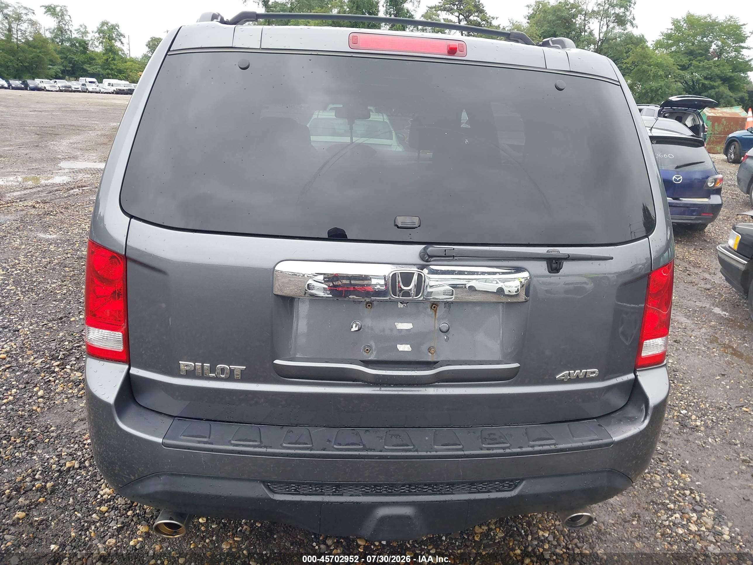 2013 Honda Pilot Ex-l Gray vin: 5FNYF4H72DB046074