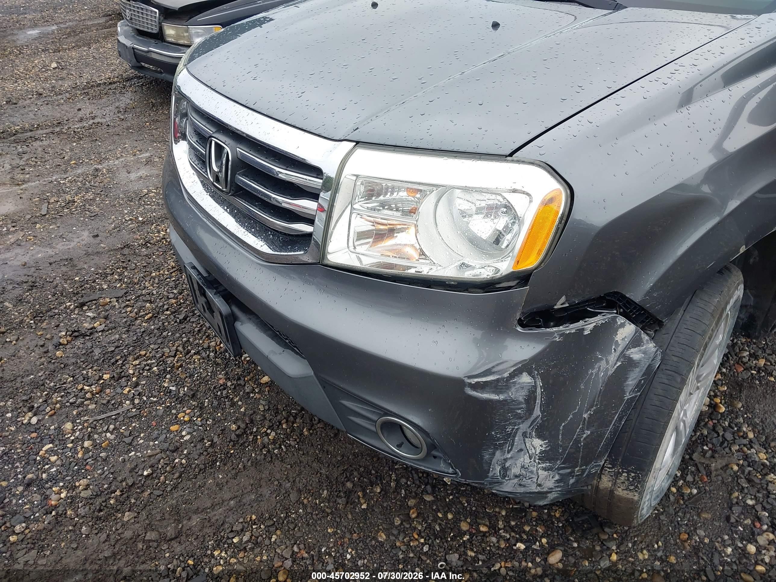 2013 Honda Pilot Ex-l Gray vin: 5FNYF4H72DB046074