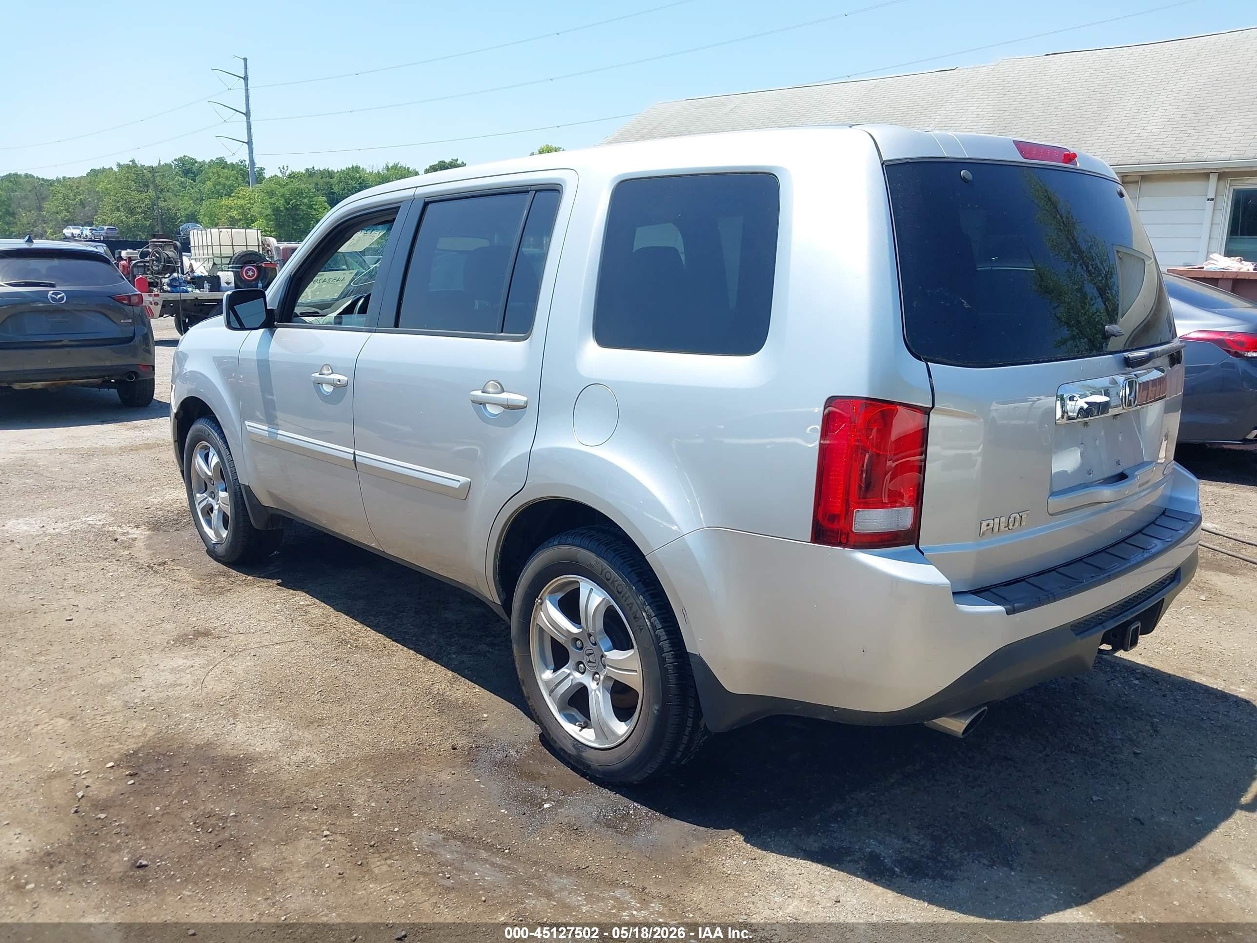 2014 Honda Pilot Ex-l Silver vin: 5FNYF4H72EB035450