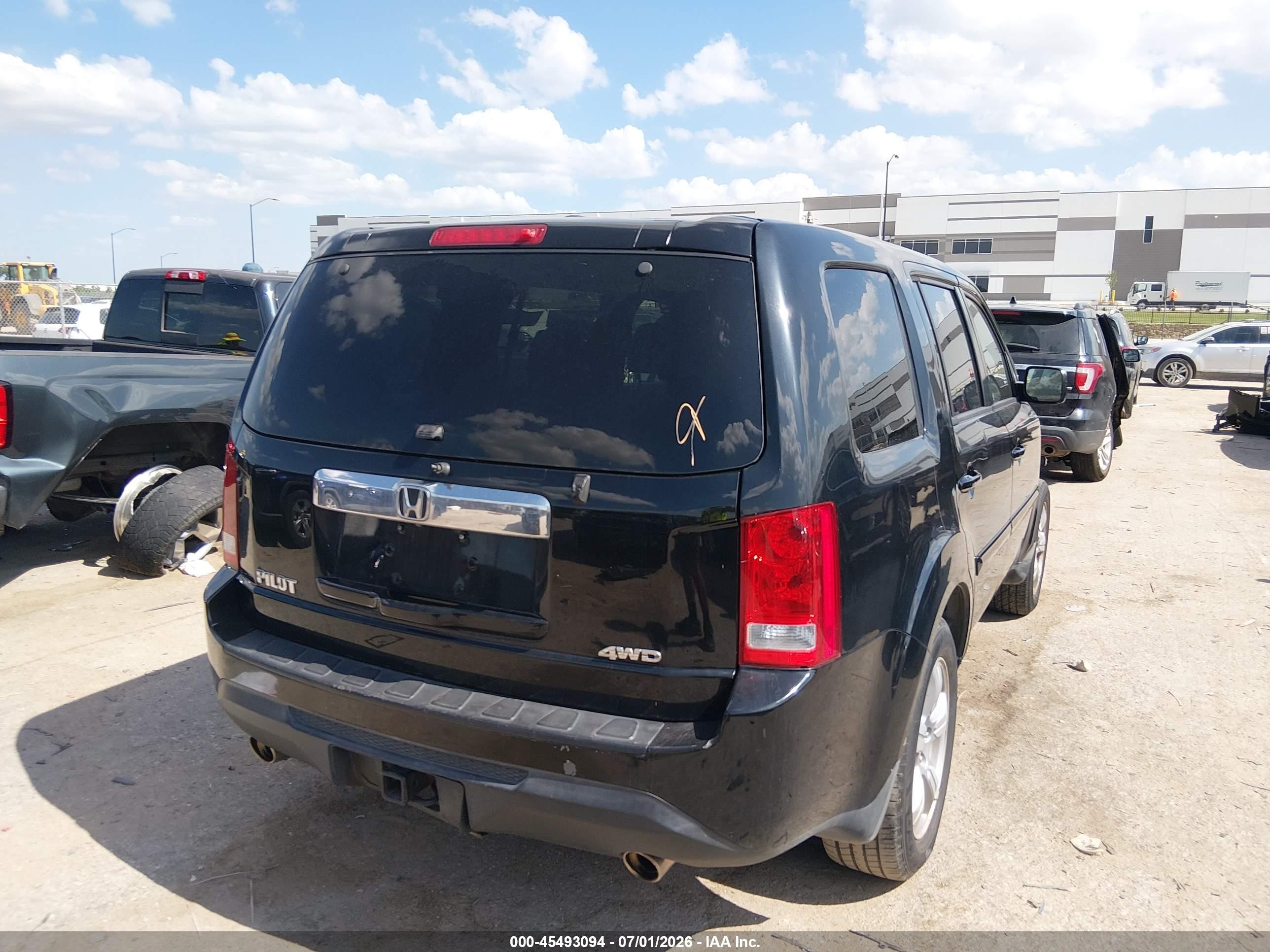 2012 Honda Pilot Ex-l Black vin: 5FNYF4H73CB018766