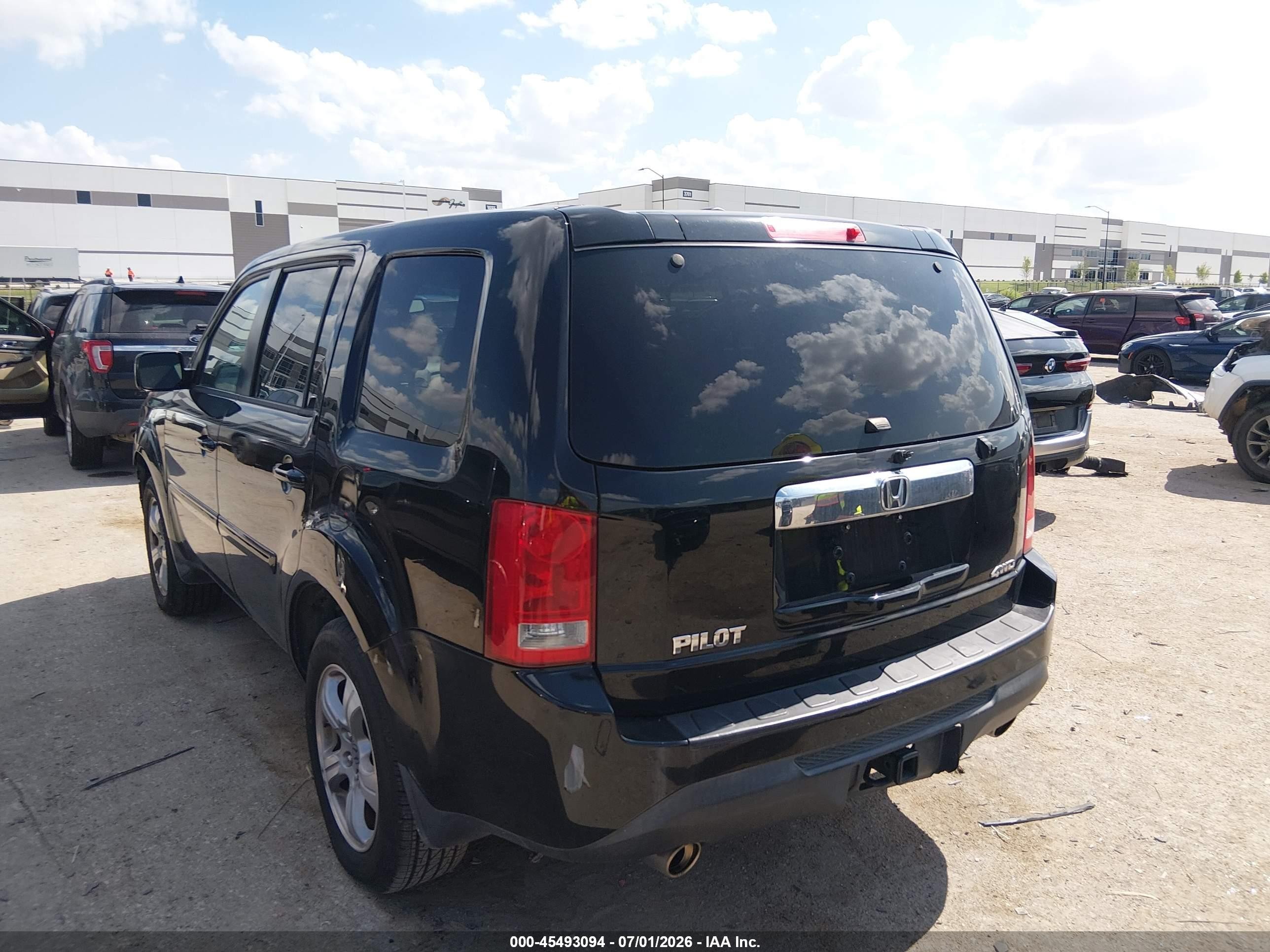 2012 Honda Pilot Ex-l Black vin: 5FNYF4H73CB018766