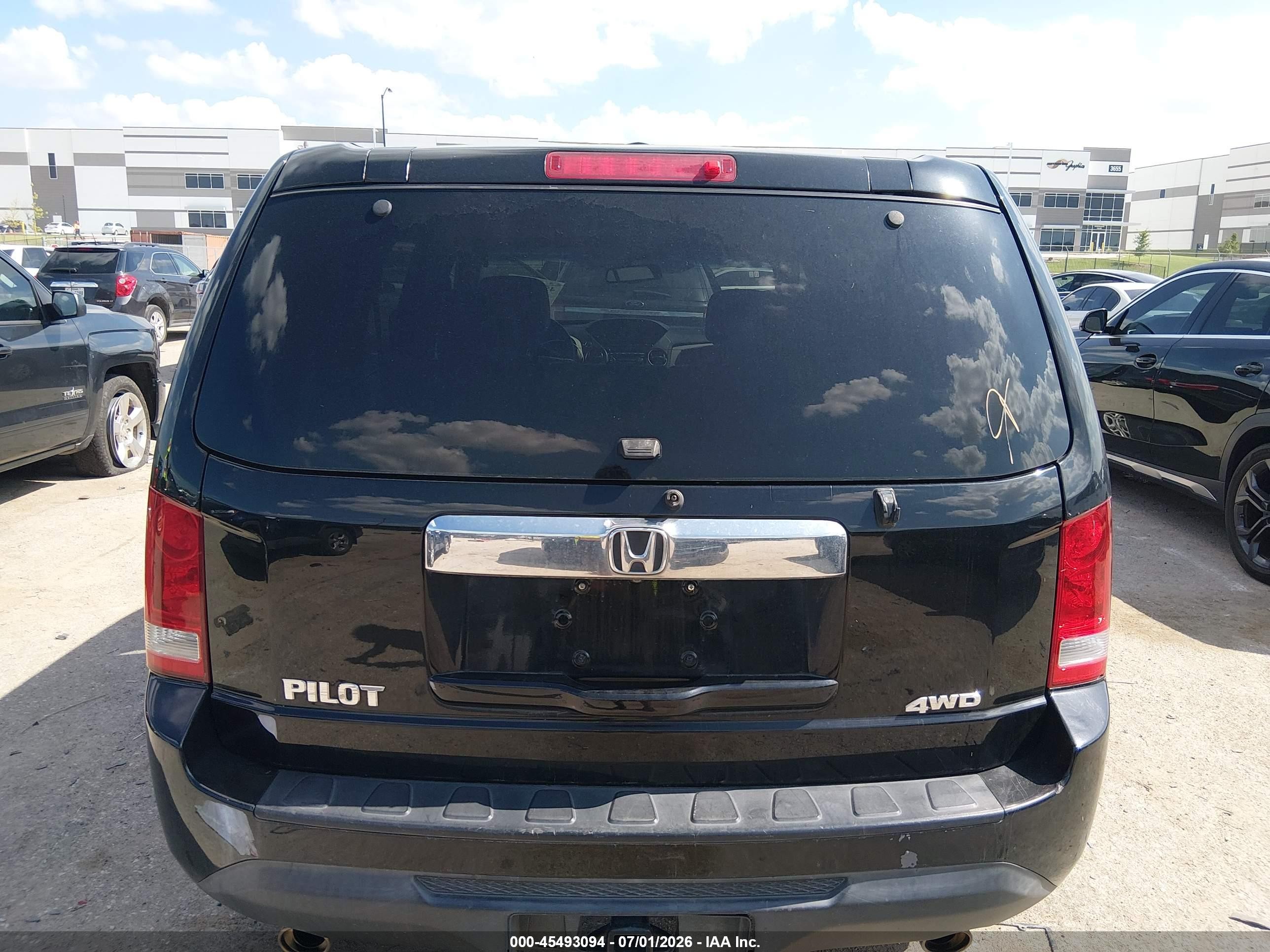 2012 Honda Pilot Ex-l Black vin: 5FNYF4H73CB018766