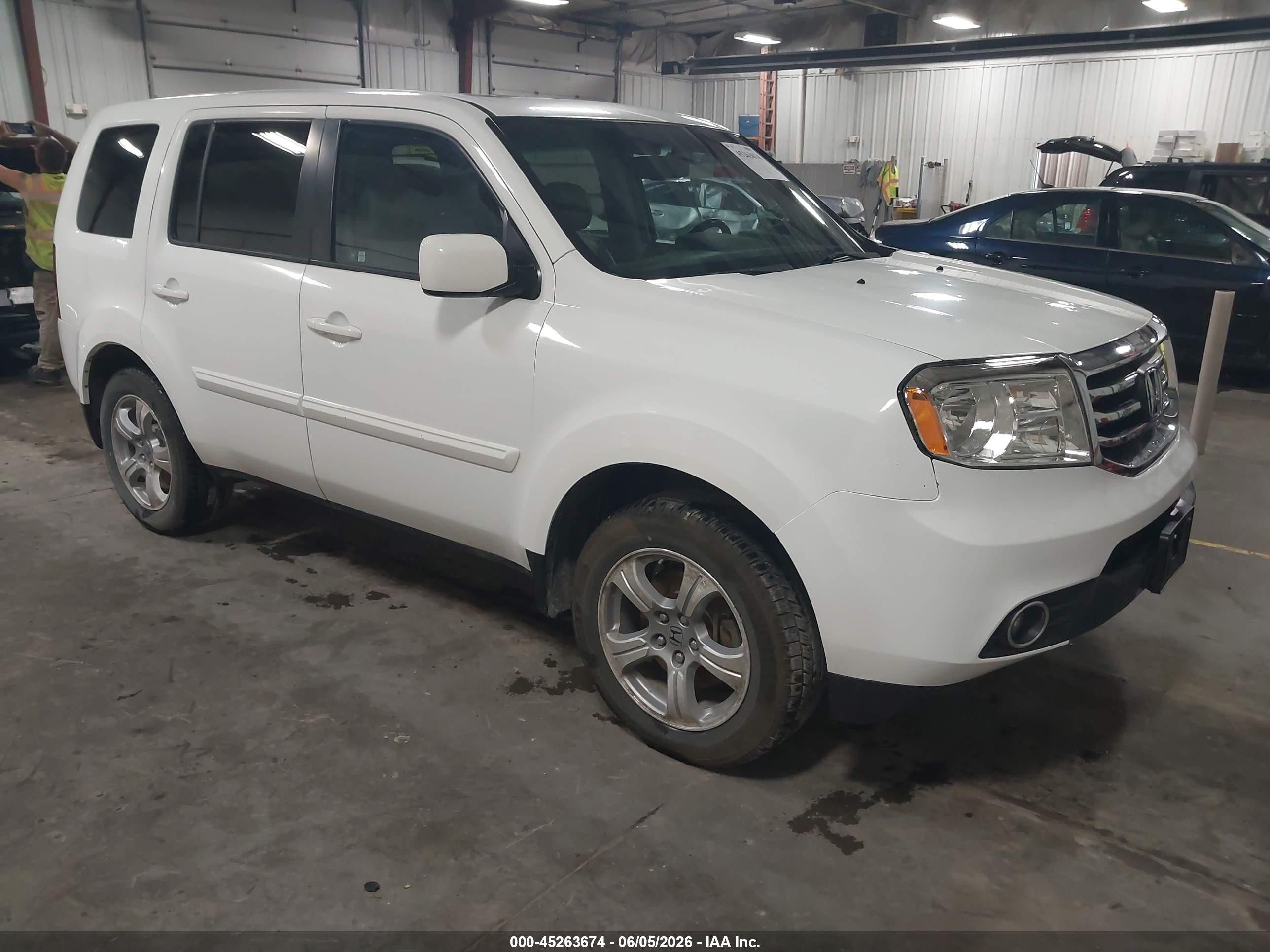 2012 Honda Pilot Ex-l White vin: 5FNYF4H73CB070706