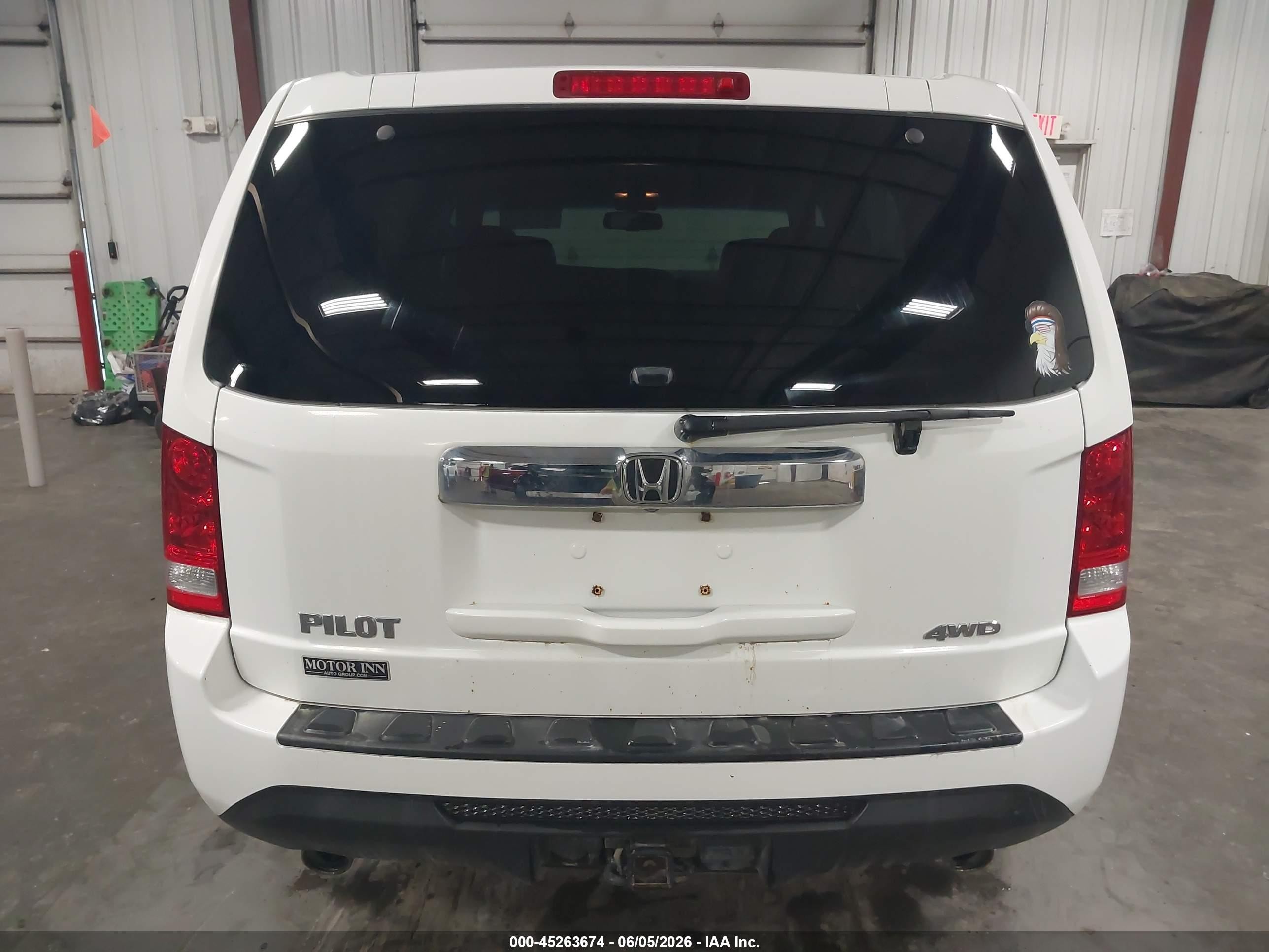 2012 Honda Pilot Ex-l White vin: 5FNYF4H73CB070706