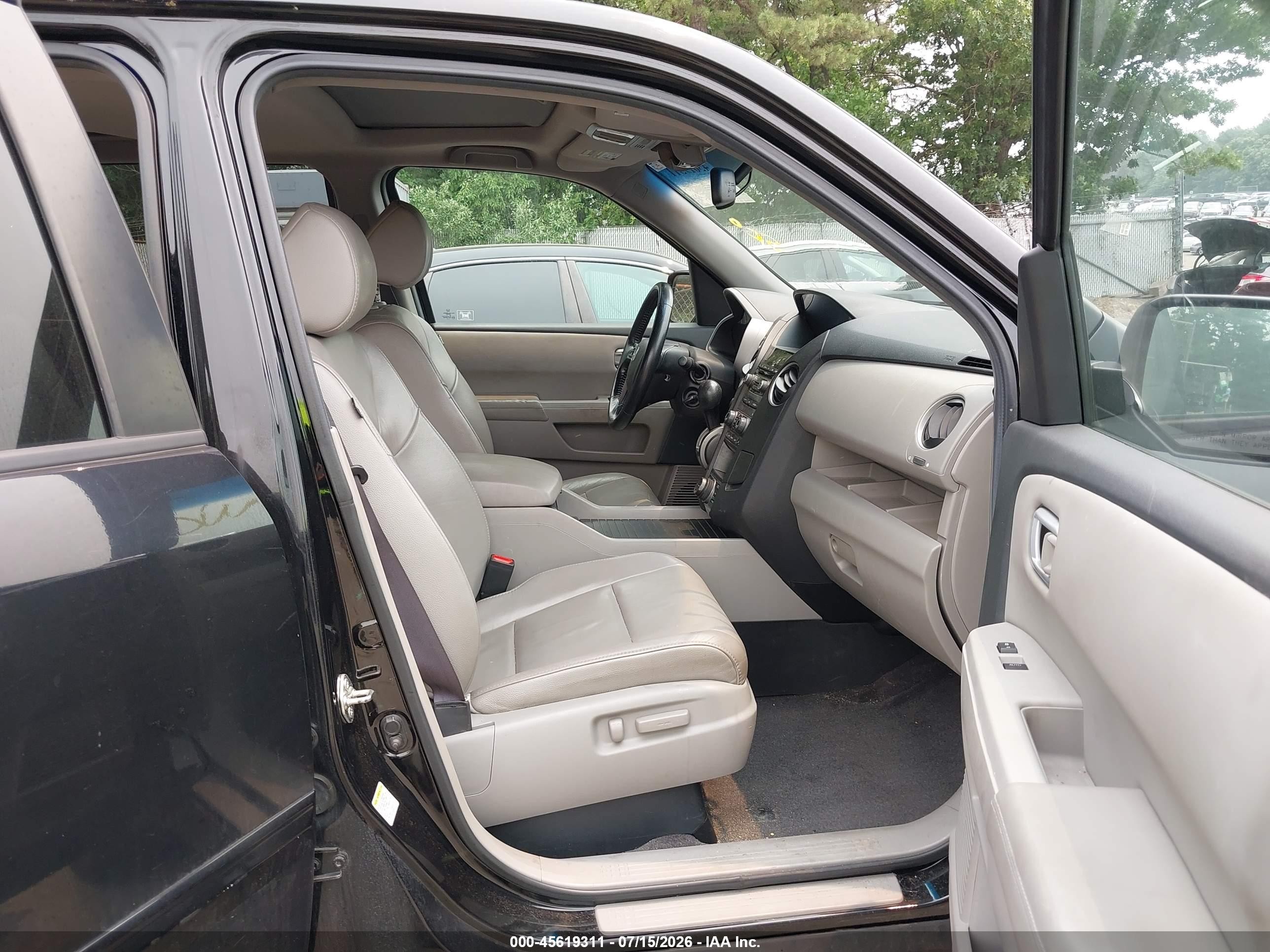 2012 Honda Pilot Ex-l Black vin: 5FNYF4H73CB072715