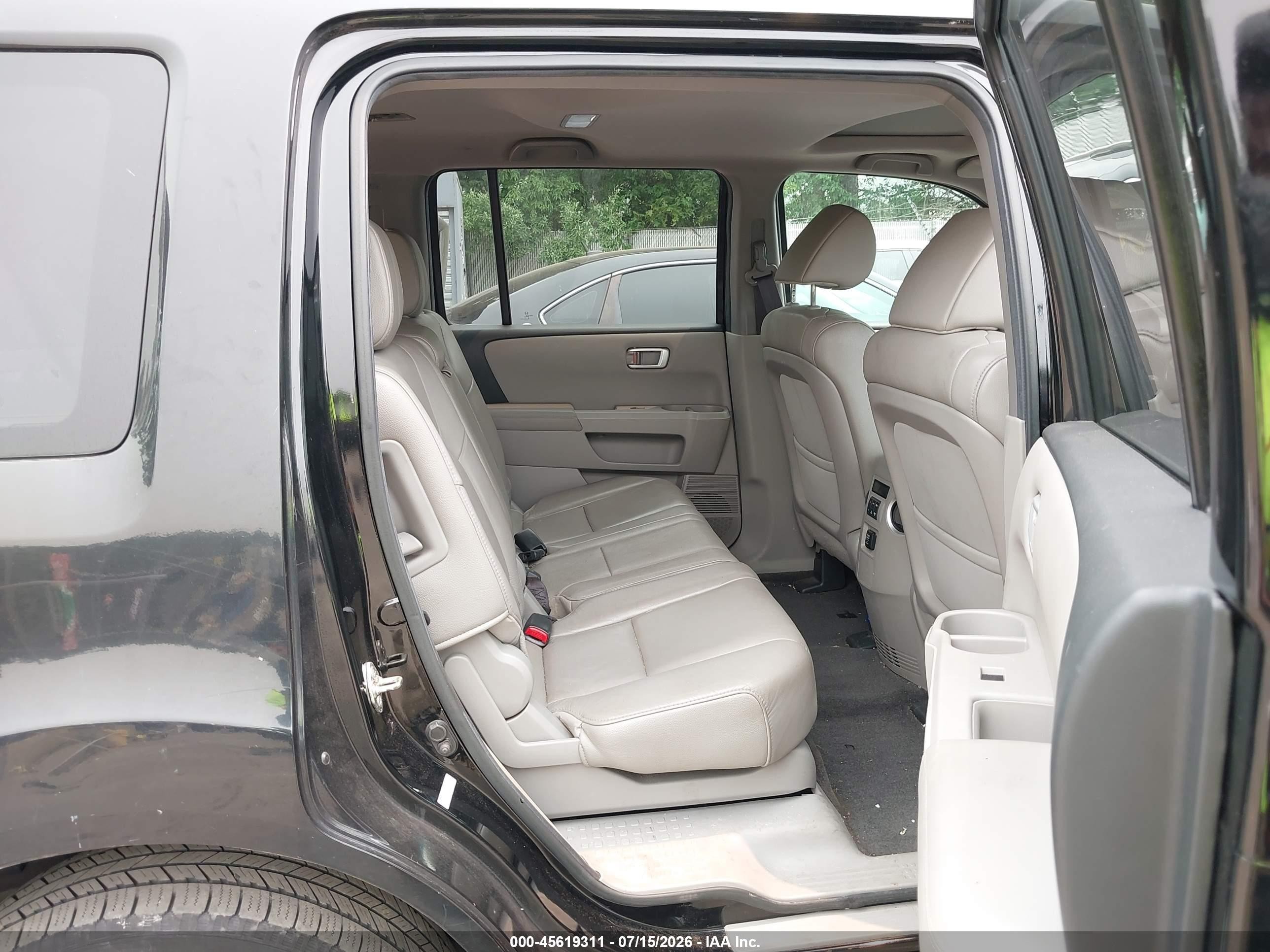 2012 Honda Pilot Ex-l Black vin: 5FNYF4H73CB072715