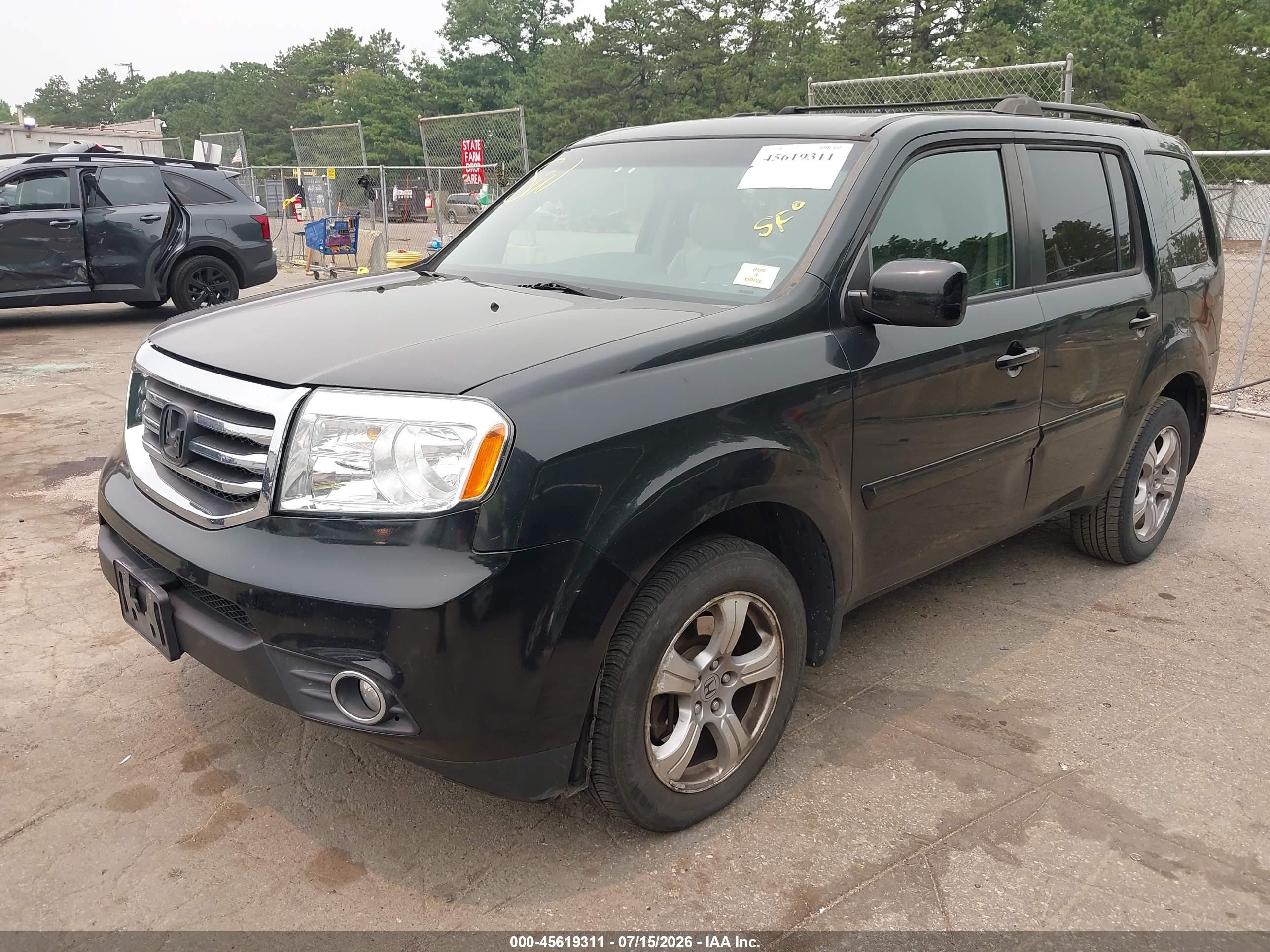 2012 Honda Pilot Ex-l Black vin: 5FNYF4H73CB072715