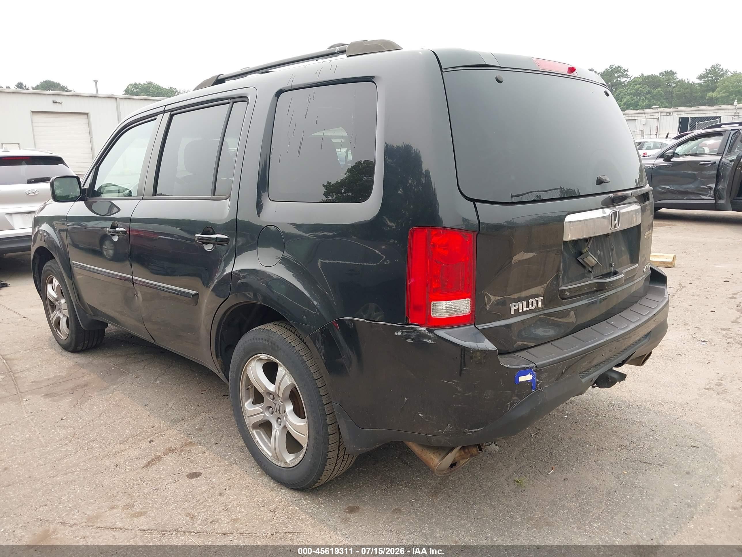 2012 Honda Pilot Ex-l Black vin: 5FNYF4H73CB072715