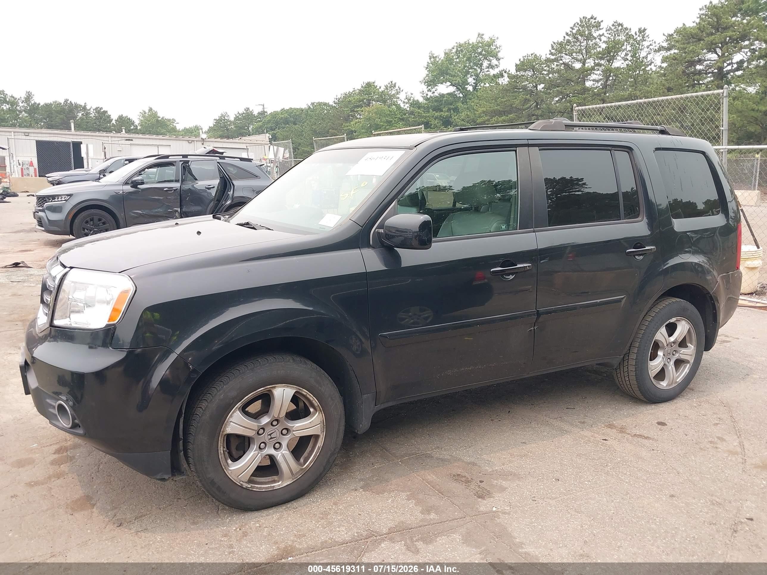 2012 Honda Pilot Ex-l Black vin: 5FNYF4H73CB072715