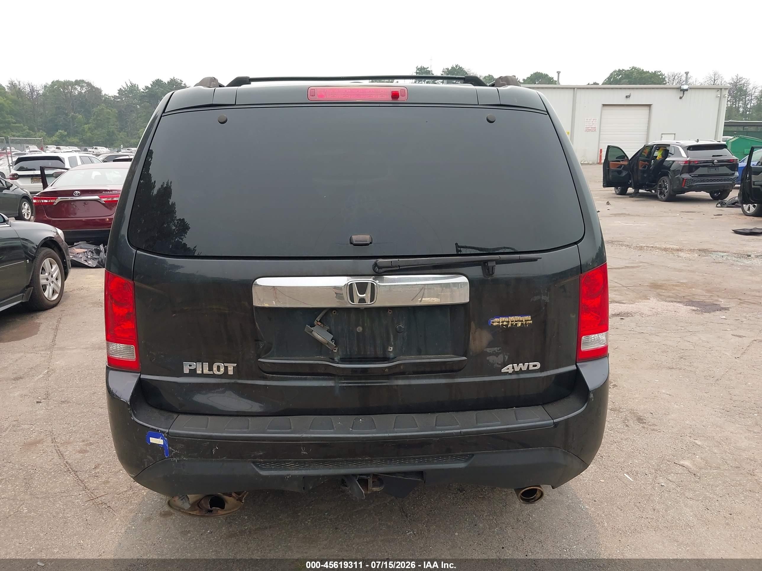 2012 Honda Pilot Ex-l Black vin: 5FNYF4H73CB072715