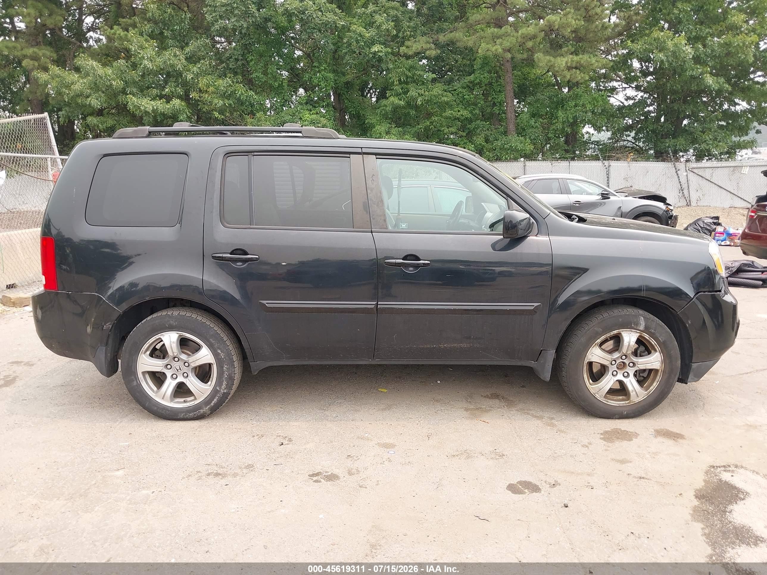 2012 Honda Pilot Ex-l Black vin: 5FNYF4H73CB072715