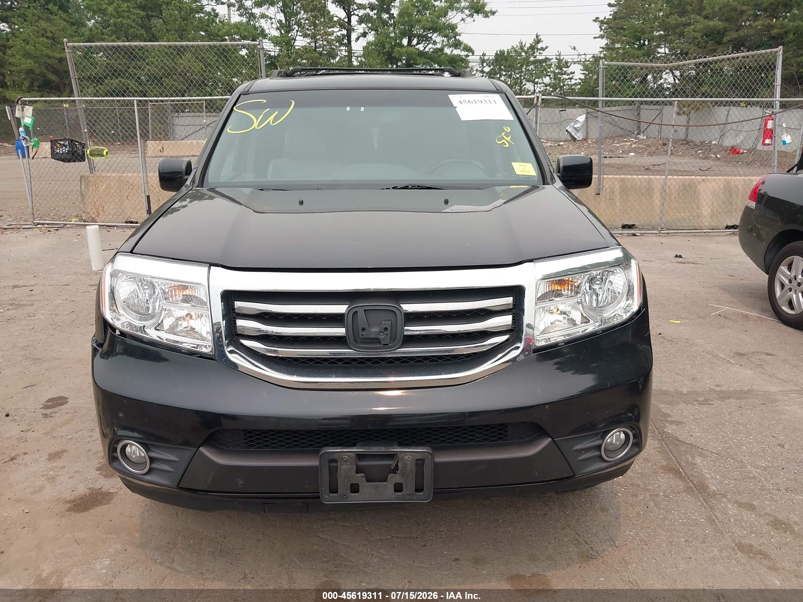 2012 Honda Pilot Ex-l Black vin: 5FNYF4H73CB072715