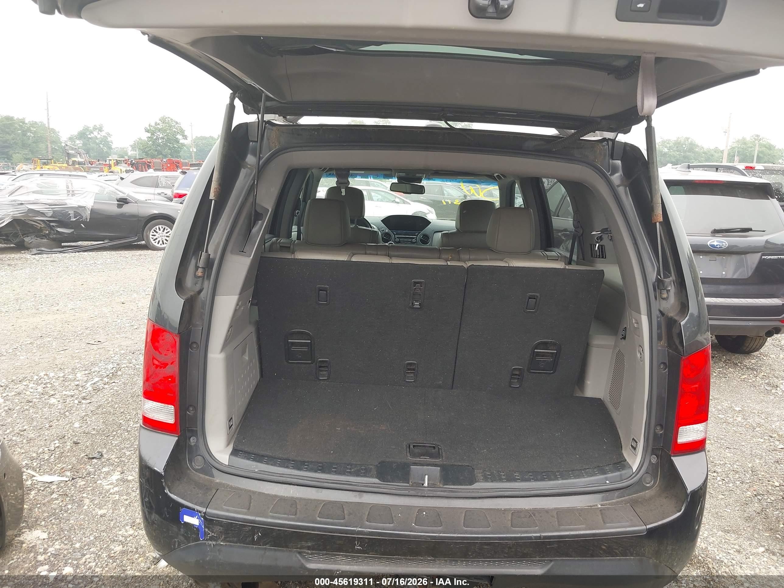 2012 Honda Pilot Ex-l Black vin: 5FNYF4H73CB072715