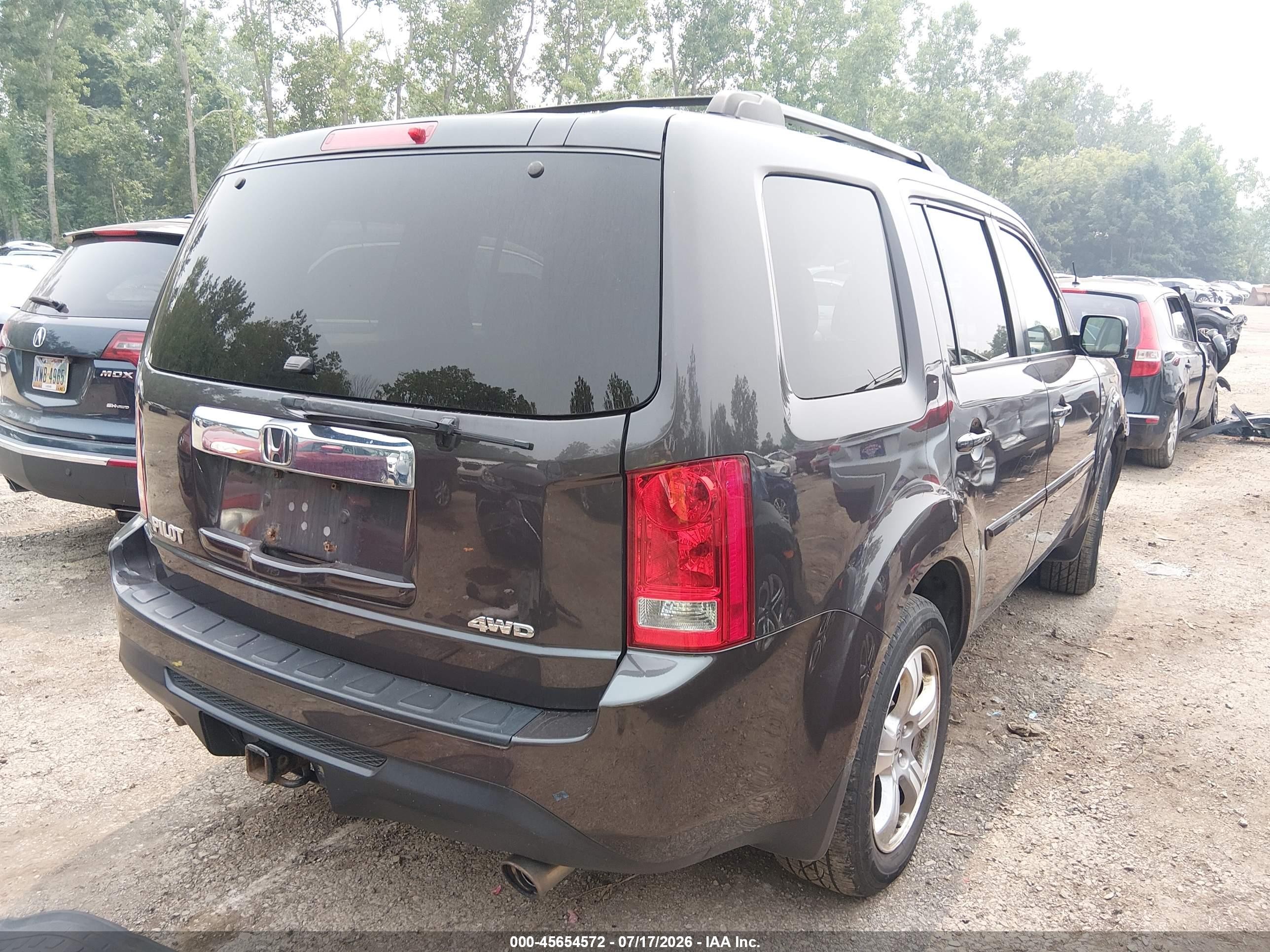 2014 Honda Pilot Ex-l Gray vin: 5FNYF4H73EB048689