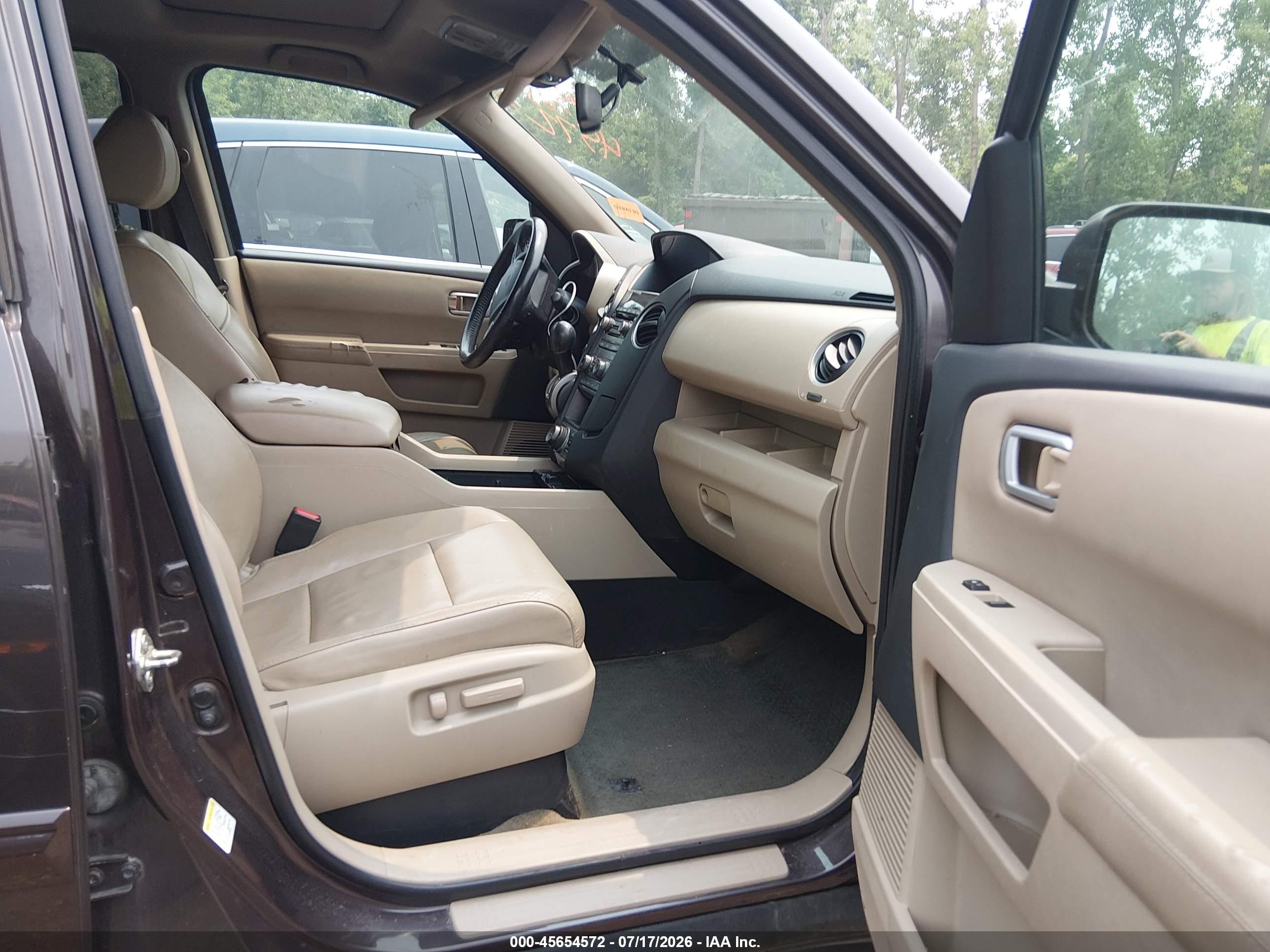 2014 Honda Pilot Ex-l Gray vin: 5FNYF4H73EB048689