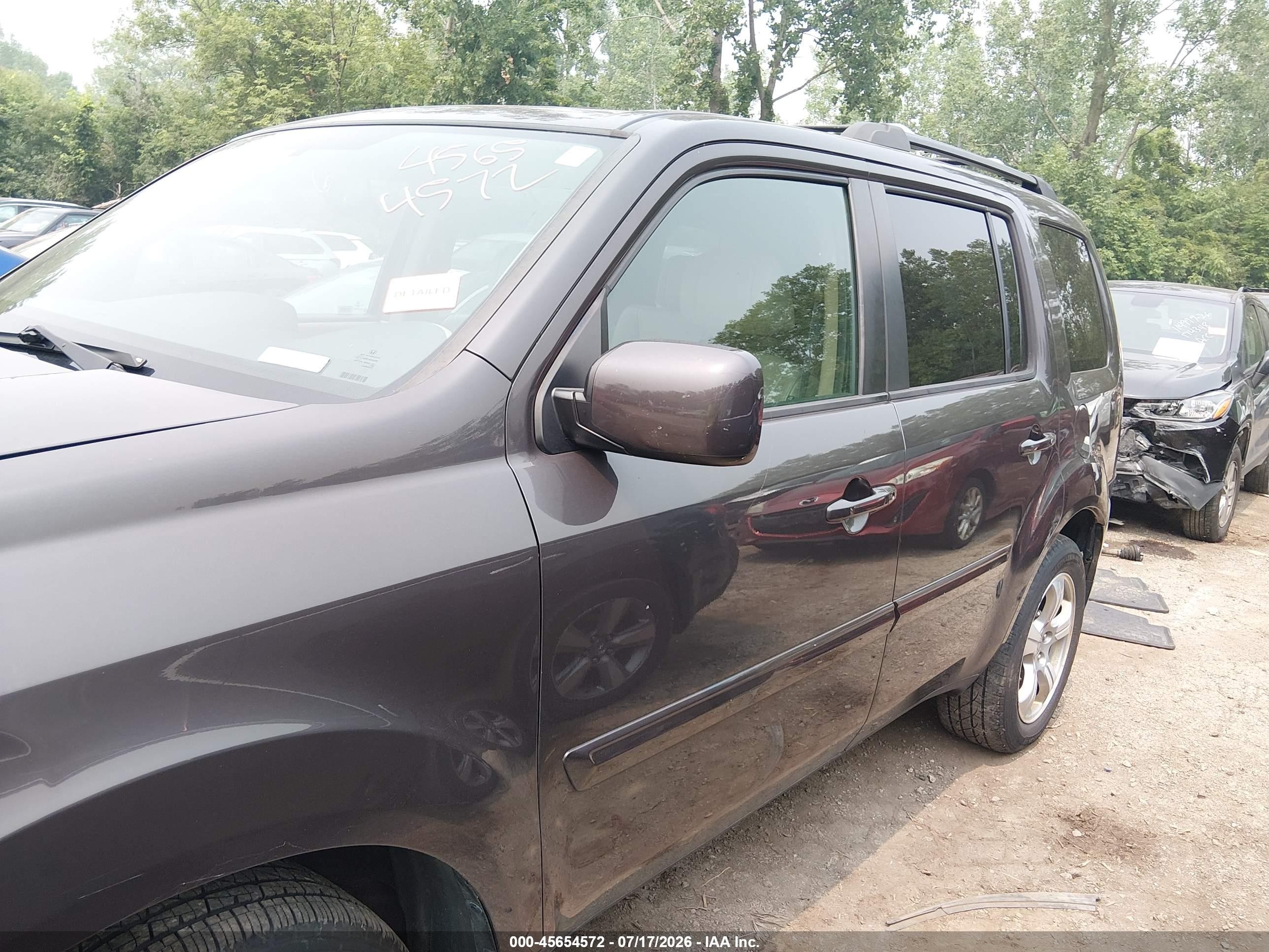 2014 Honda Pilot Ex-l Gray vin: 5FNYF4H73EB048689