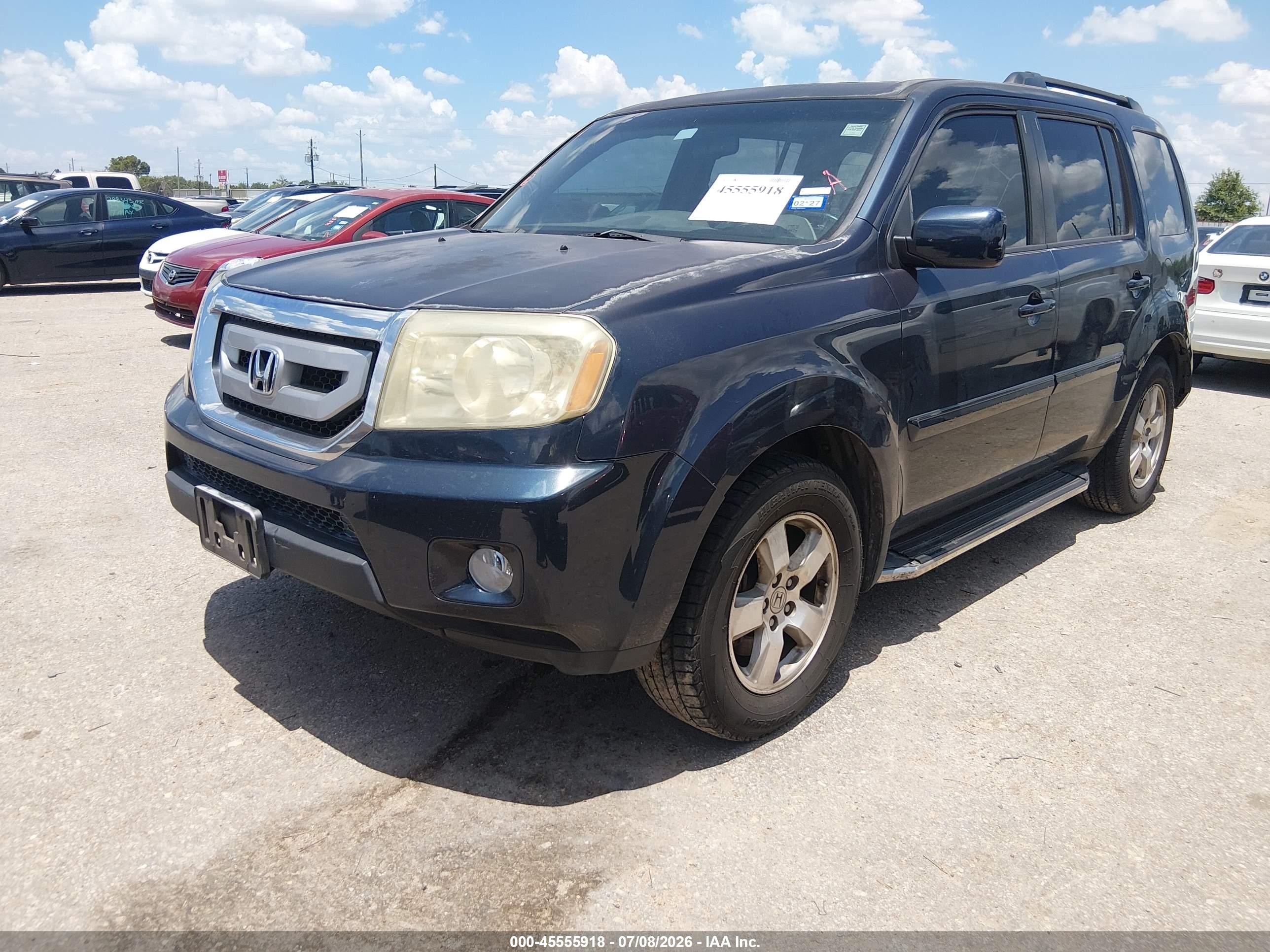 2011 Honda Pilot Ex-l Blue vin: 5FNYF4H74BB054030