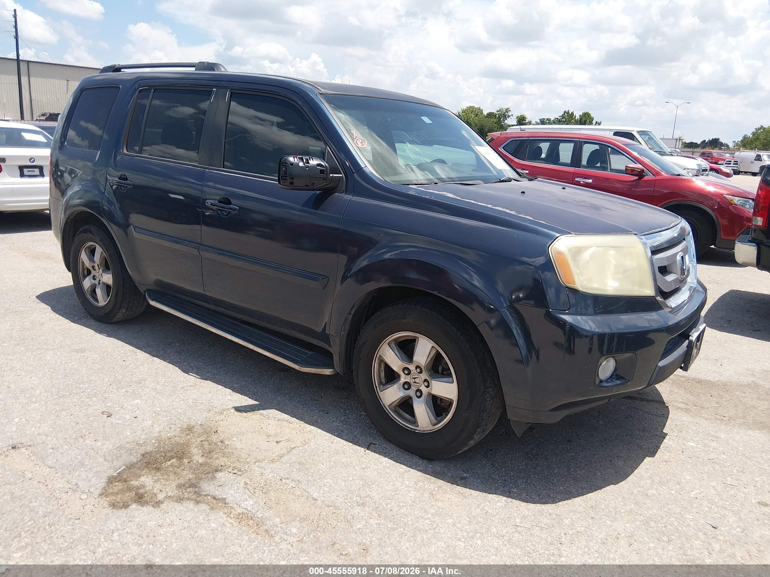 2011 Honda Pilot Ex-l Blue vin: 5FNYF4H74BB054030