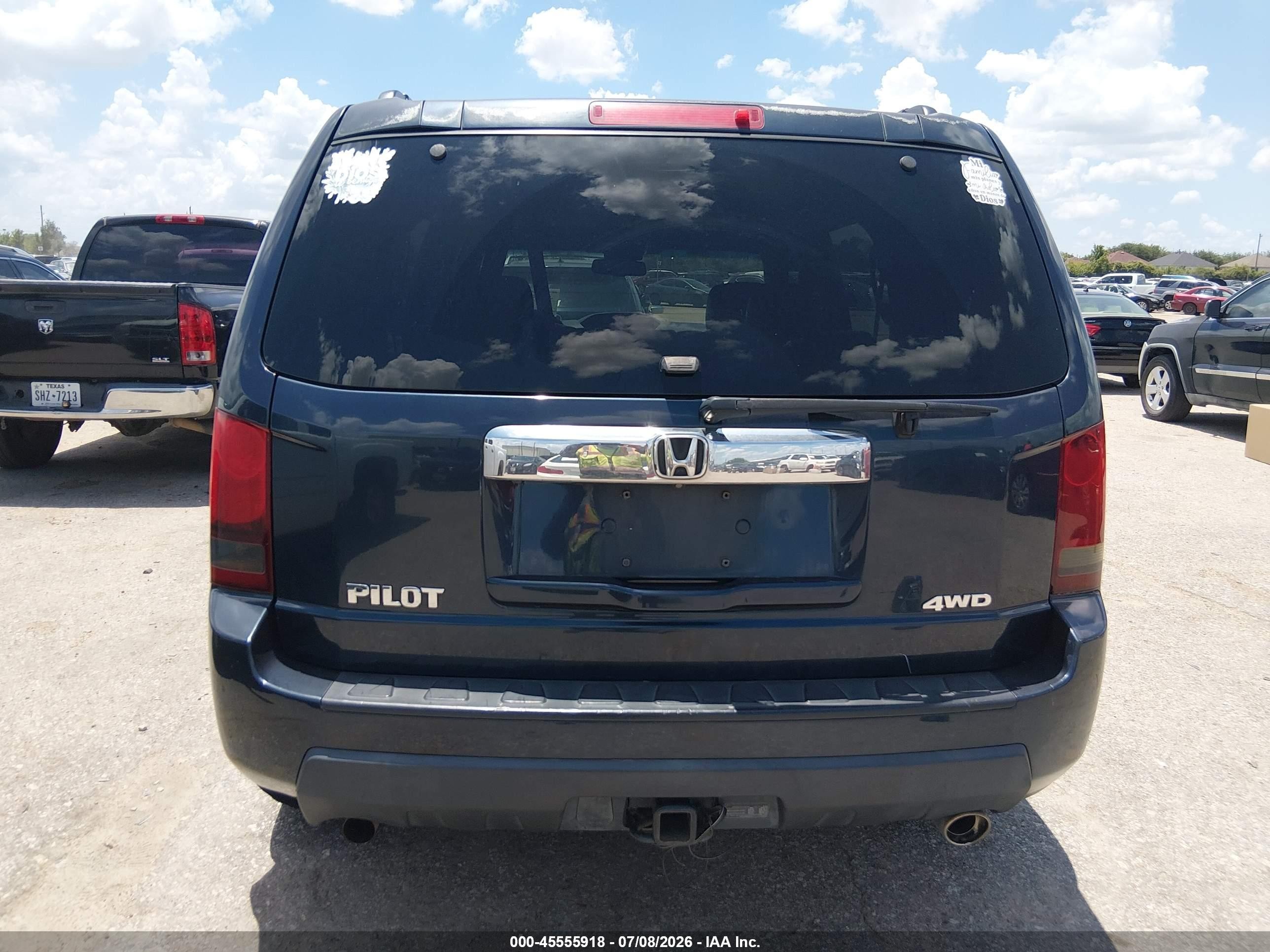 2011 Honda Pilot Ex-l Blue vin: 5FNYF4H74BB054030