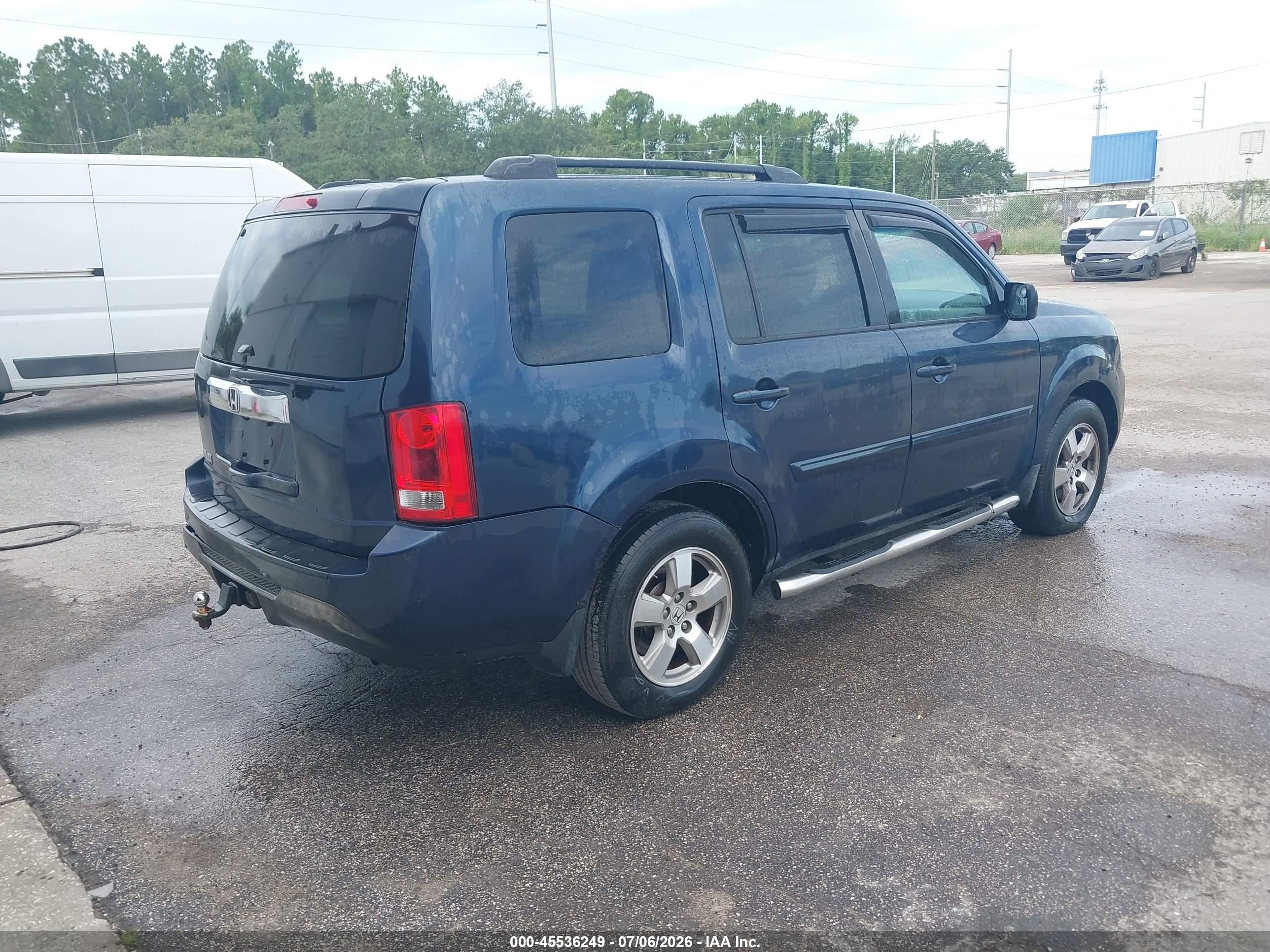 2011 Honda Pilot Ex-l Blue vin: 5FNYF4H74BB099307