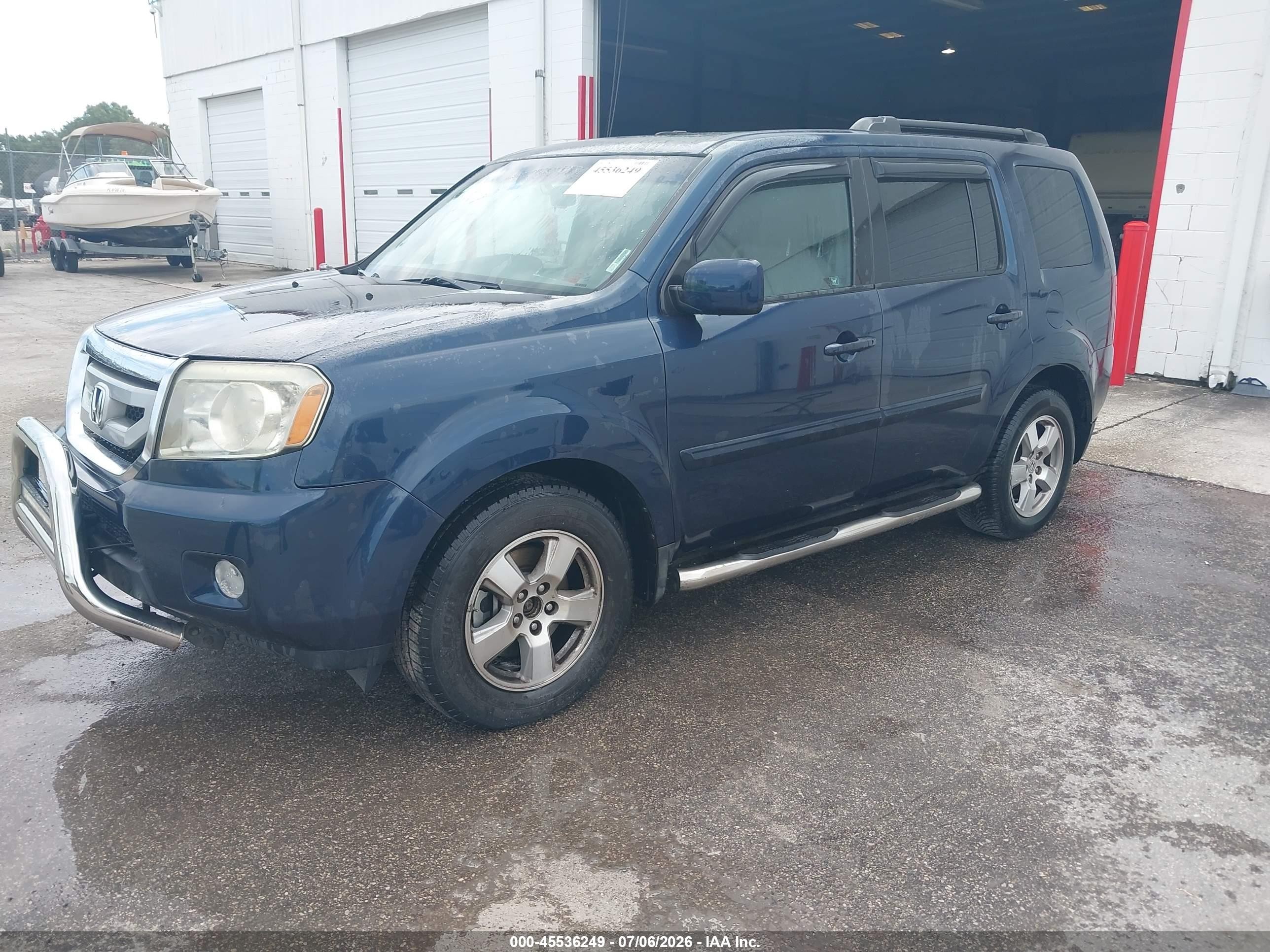 2011 Honda Pilot Ex-l Blue vin: 5FNYF4H74BB099307