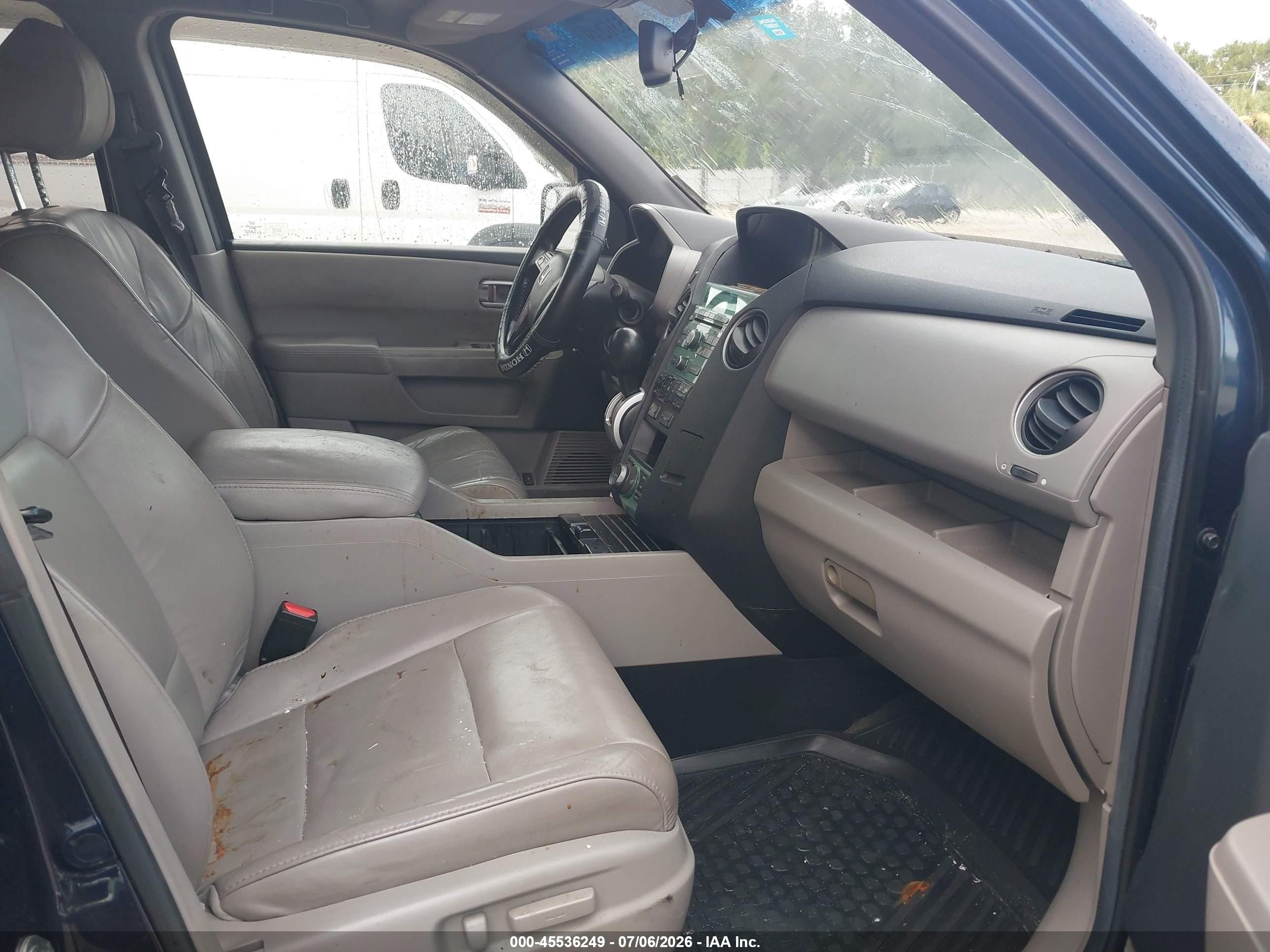 2011 Honda Pilot Ex-l Blue vin: 5FNYF4H74BB099307