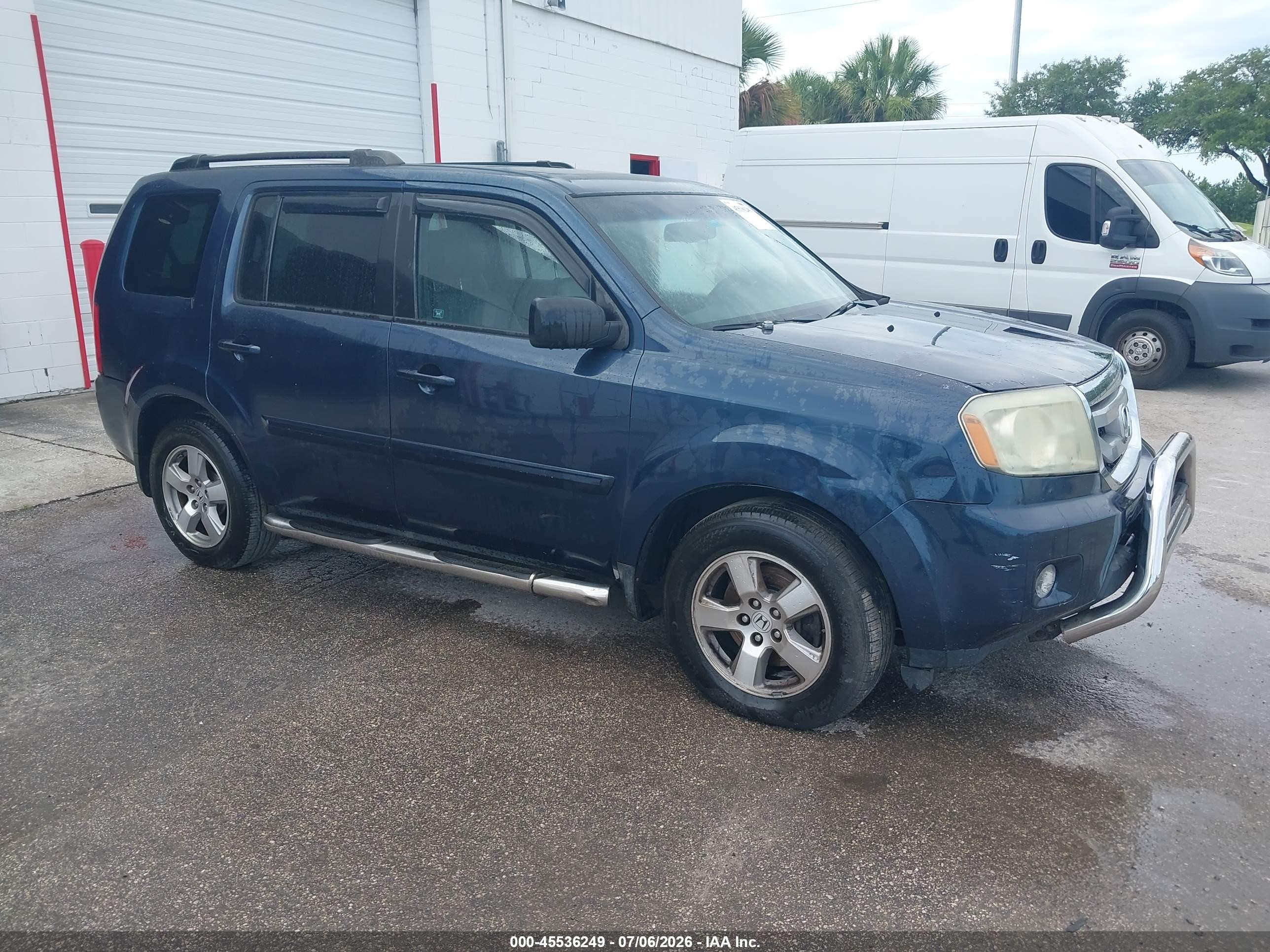 2011 Honda Pilot Ex-l Blue vin: 5FNYF4H74BB099307