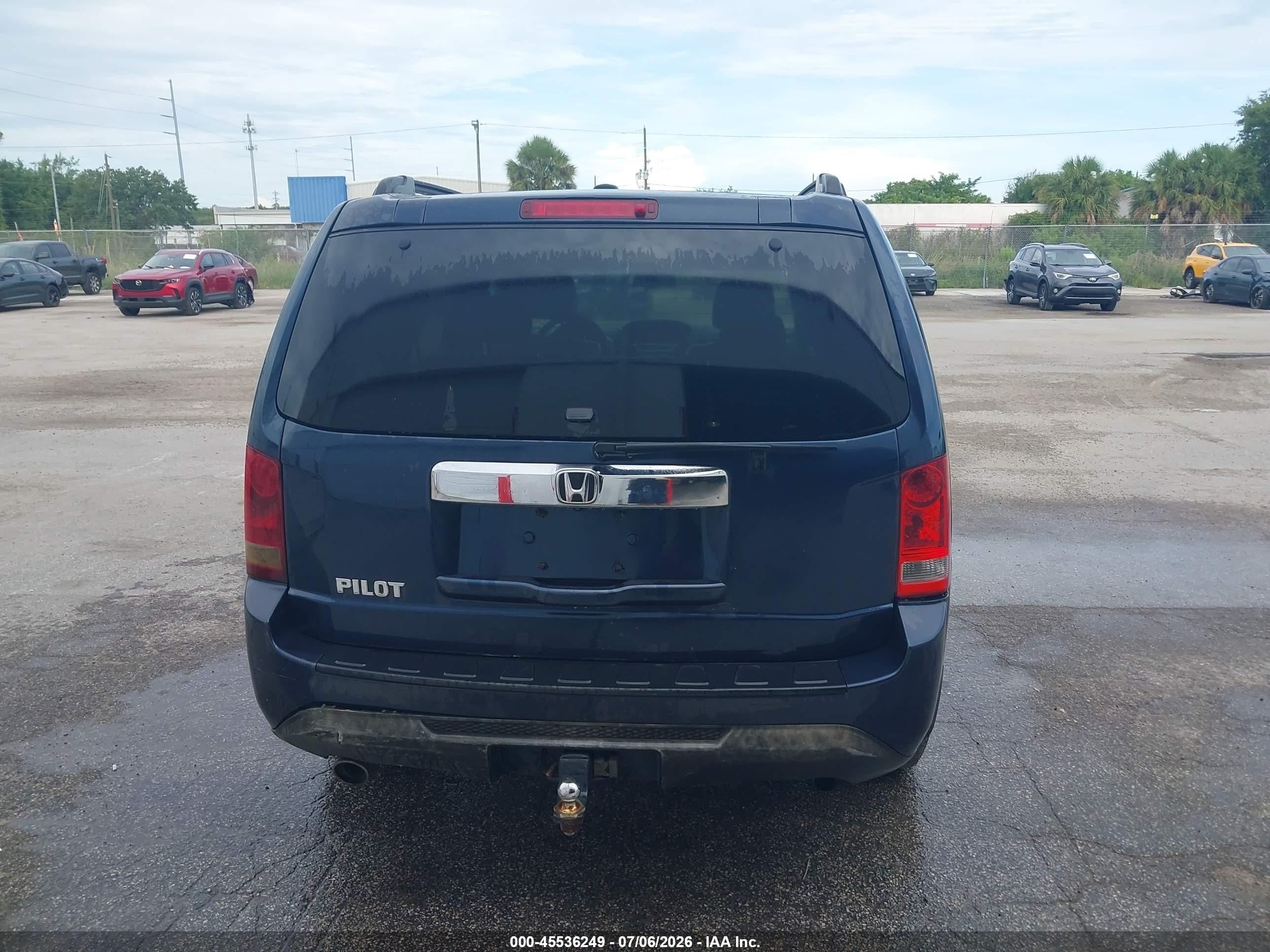 2011 Honda Pilot Ex-l Blue vin: 5FNYF4H74BB099307