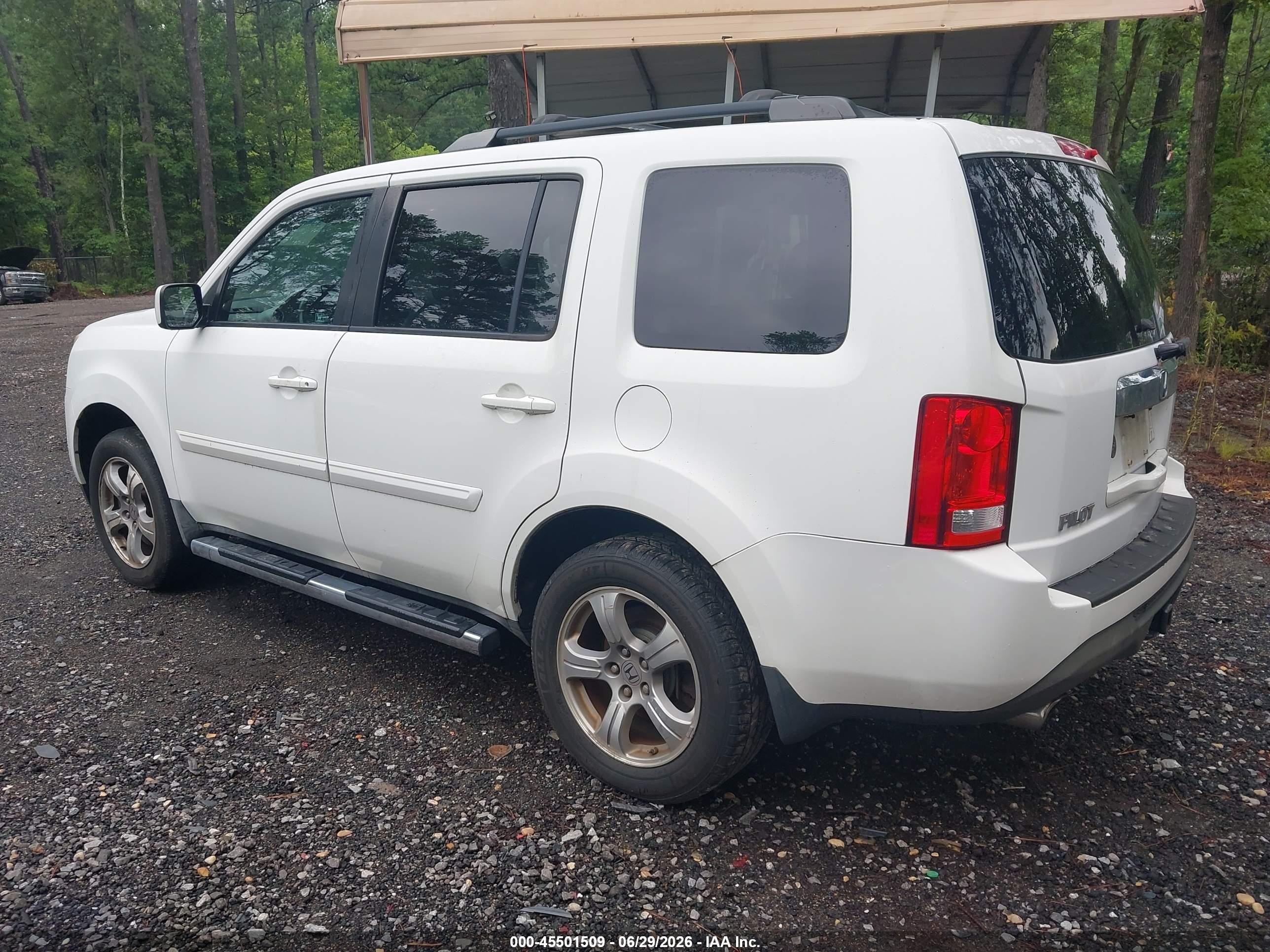 2012 Honda Pilot Ex-l White vin: 5FNYF4H74CB052666