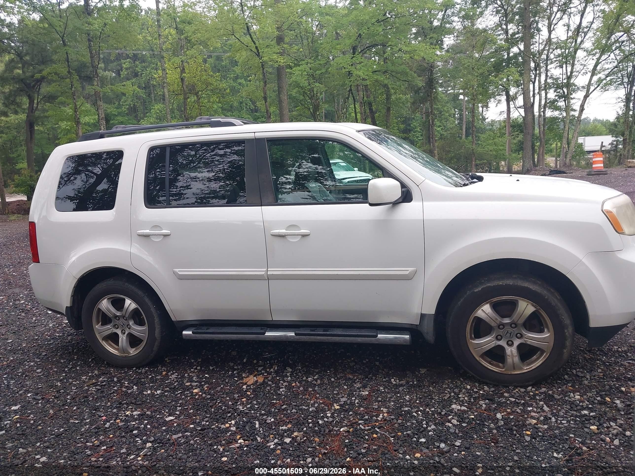 2012 Honda Pilot Ex-l White vin: 5FNYF4H74CB052666