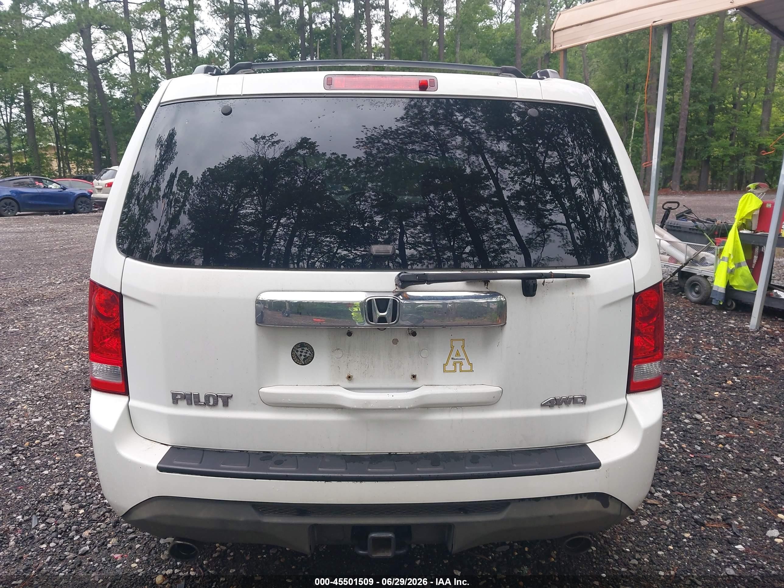 2012 Honda Pilot Ex-l White vin: 5FNYF4H74CB052666